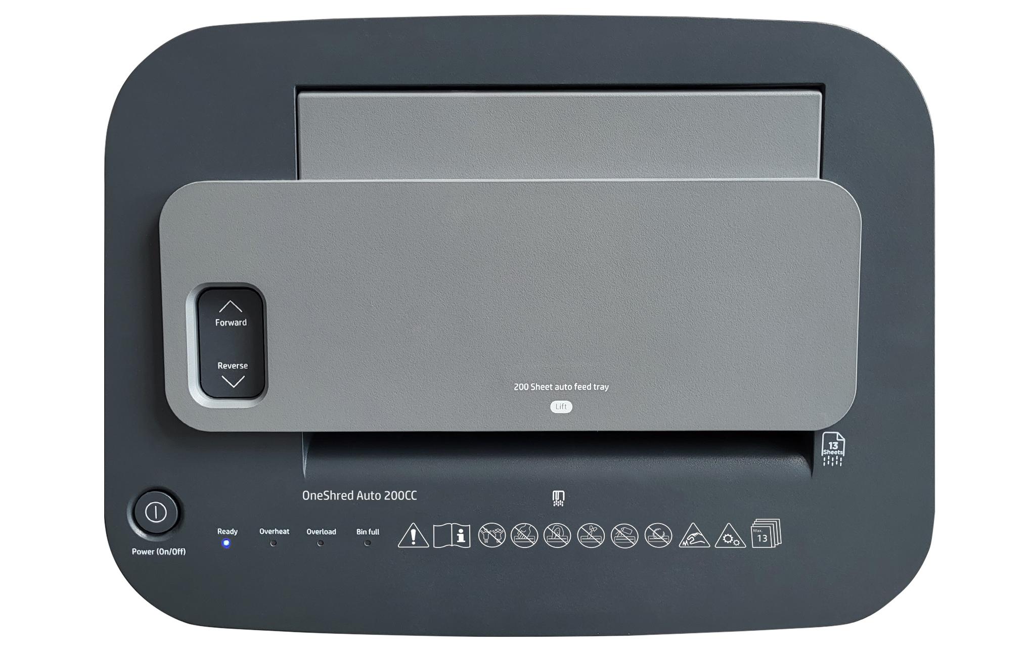 HP Aktenvernichter One Shredder Auto 200 CC, Sicherheitsstufe 4