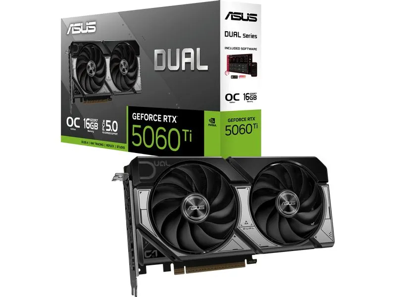 ASUS Grafikkarte Dual GeForce RTX 5060 Ti 16 GB OC Edition