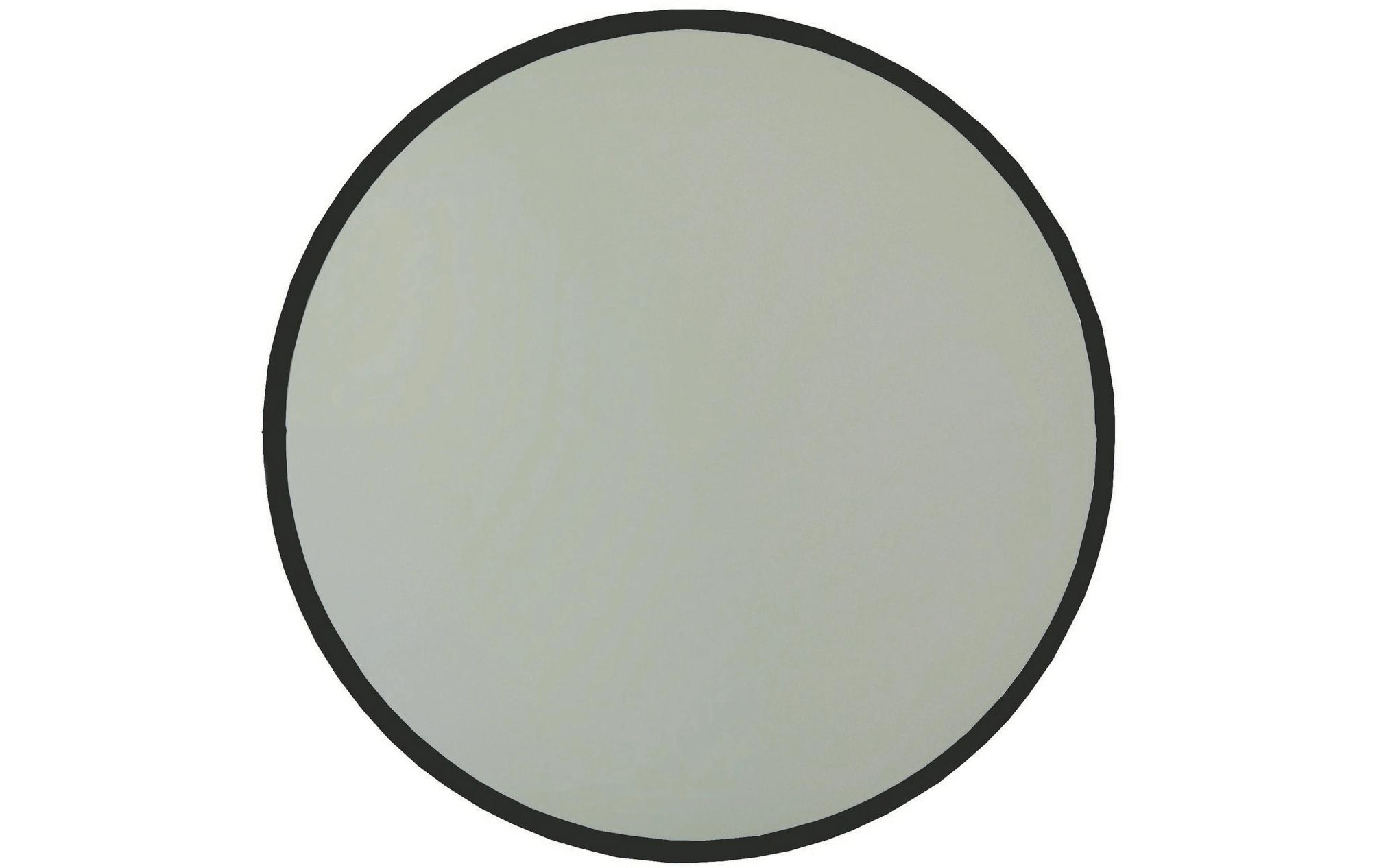 Woody Fashion Spiegel Yuvarlak Ayna Siyah A711 60 x 60 cm, Schwarz