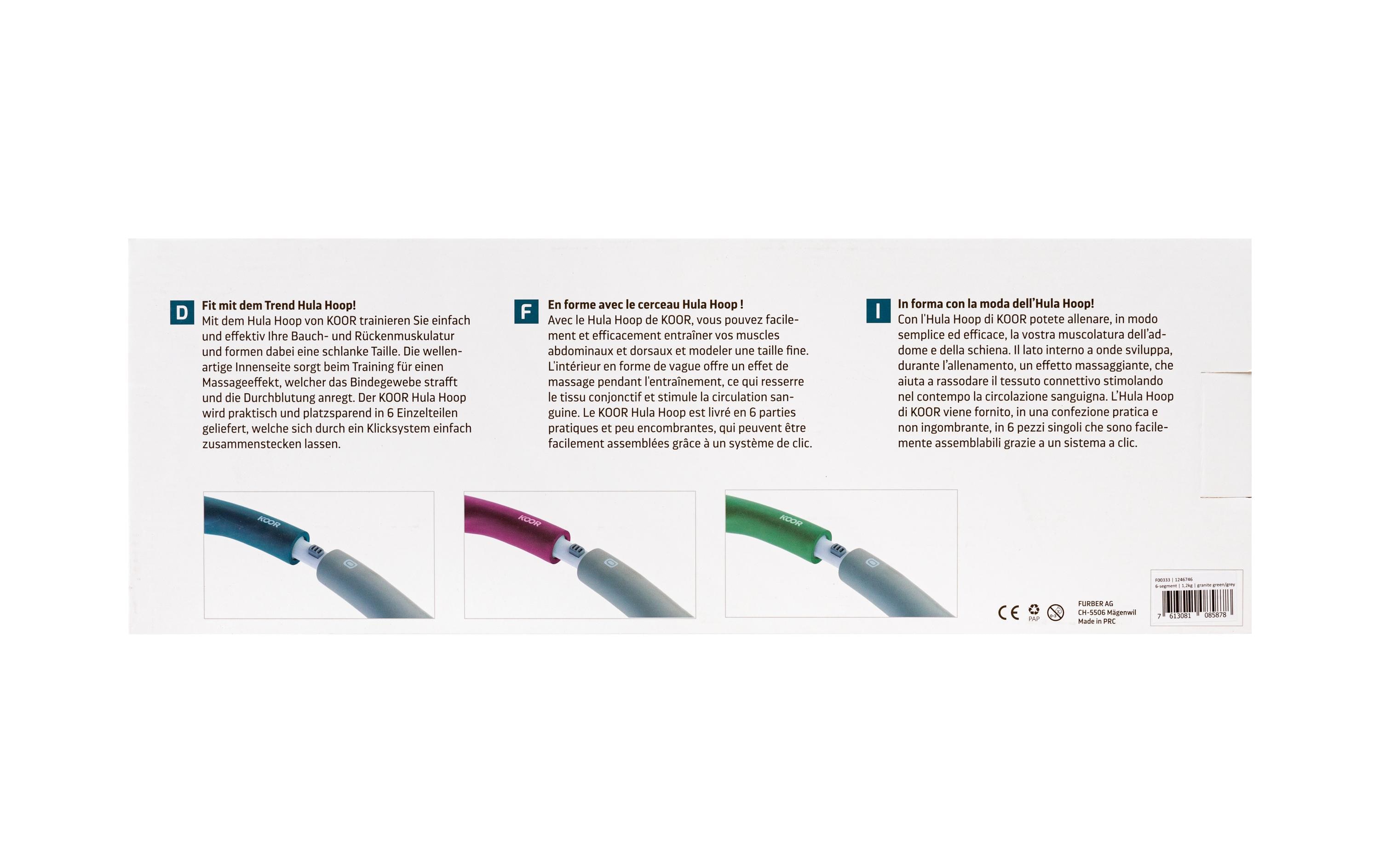 KOOR Hula Hoop Reifen Lulu 6-Segm. 1.5 kg