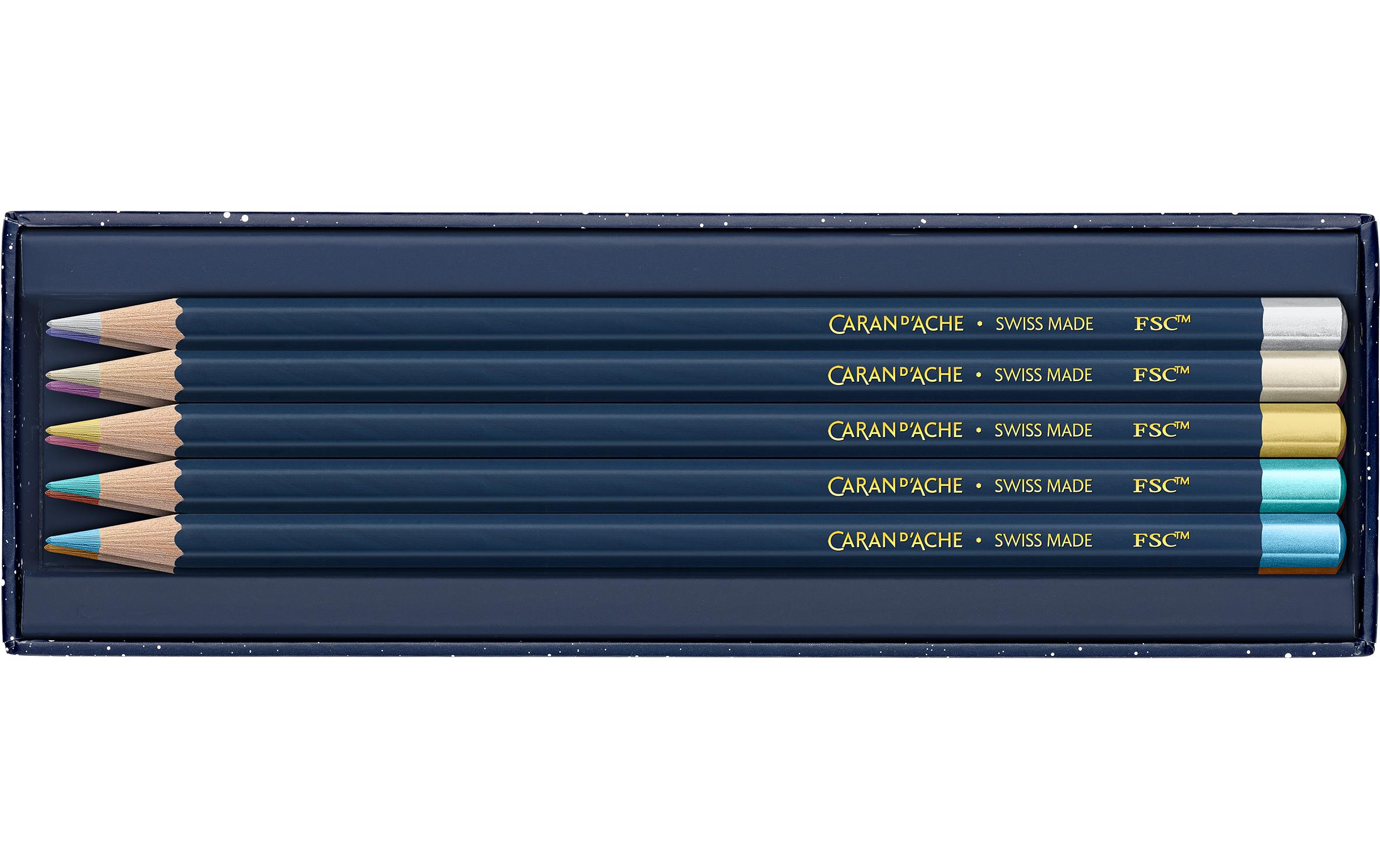 Caran d'Ache Farbstifte Cosmic Blue, mehrfarbig