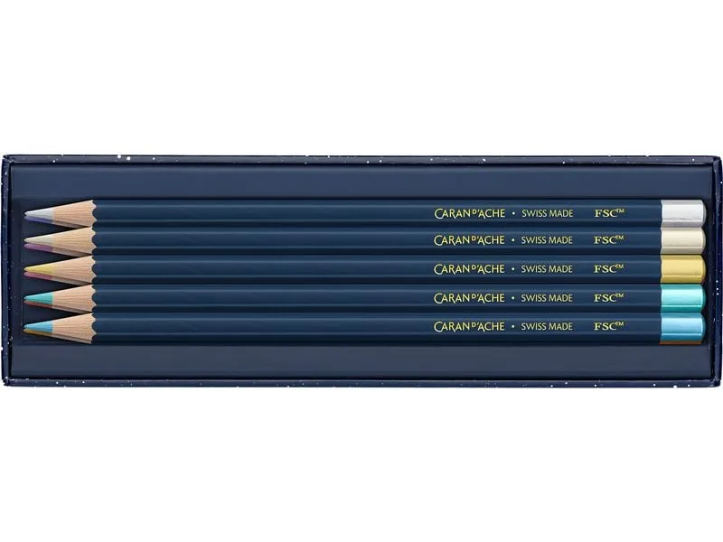 Caran d'Ache Farbstifte Cosmic Blue, mehrfarbig