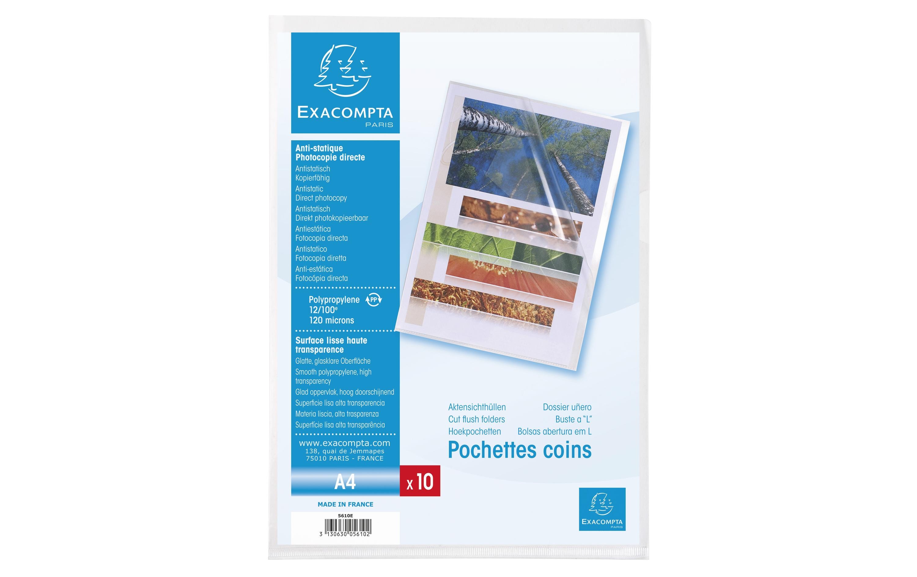 Exacompta Sichthülle Advanced A4, 10 Stück, Transparent