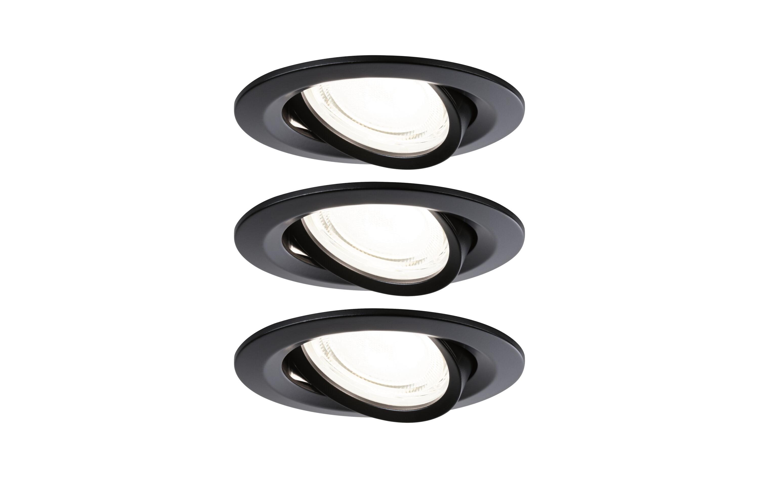 Paulmann Einbauleuchte LED Nova Plus 3-Set Schwarz Paulmann Einbauleuchte LED Nova Plus 3-Set Schwarz