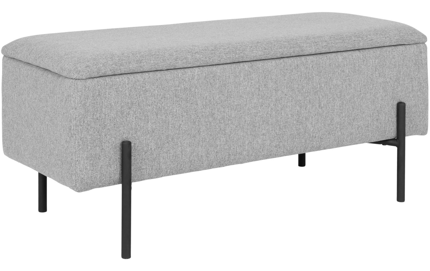 House Nordic Sitztruhe Watford 36.5 x 95 x 46 cm, Hellgrau