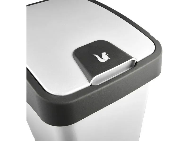 keeeper Abfalleimer Magne 45 l, Flip-Deckel, light silver