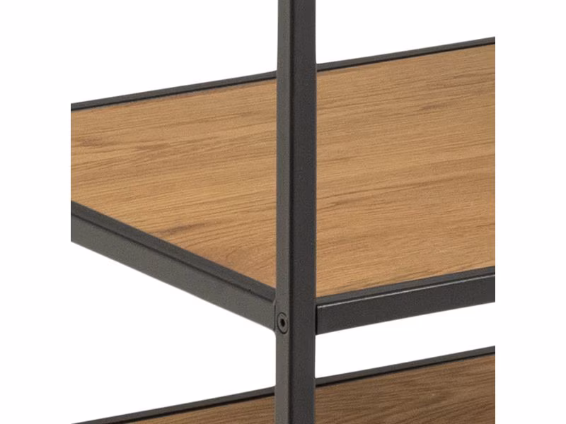 AC Design Garderobe Seaford 77 x 45 x 165 cm, Eiche/Schwarz