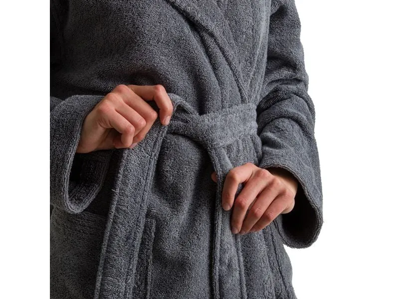 Möve Bademantel Superwuschel M, Stone Gray