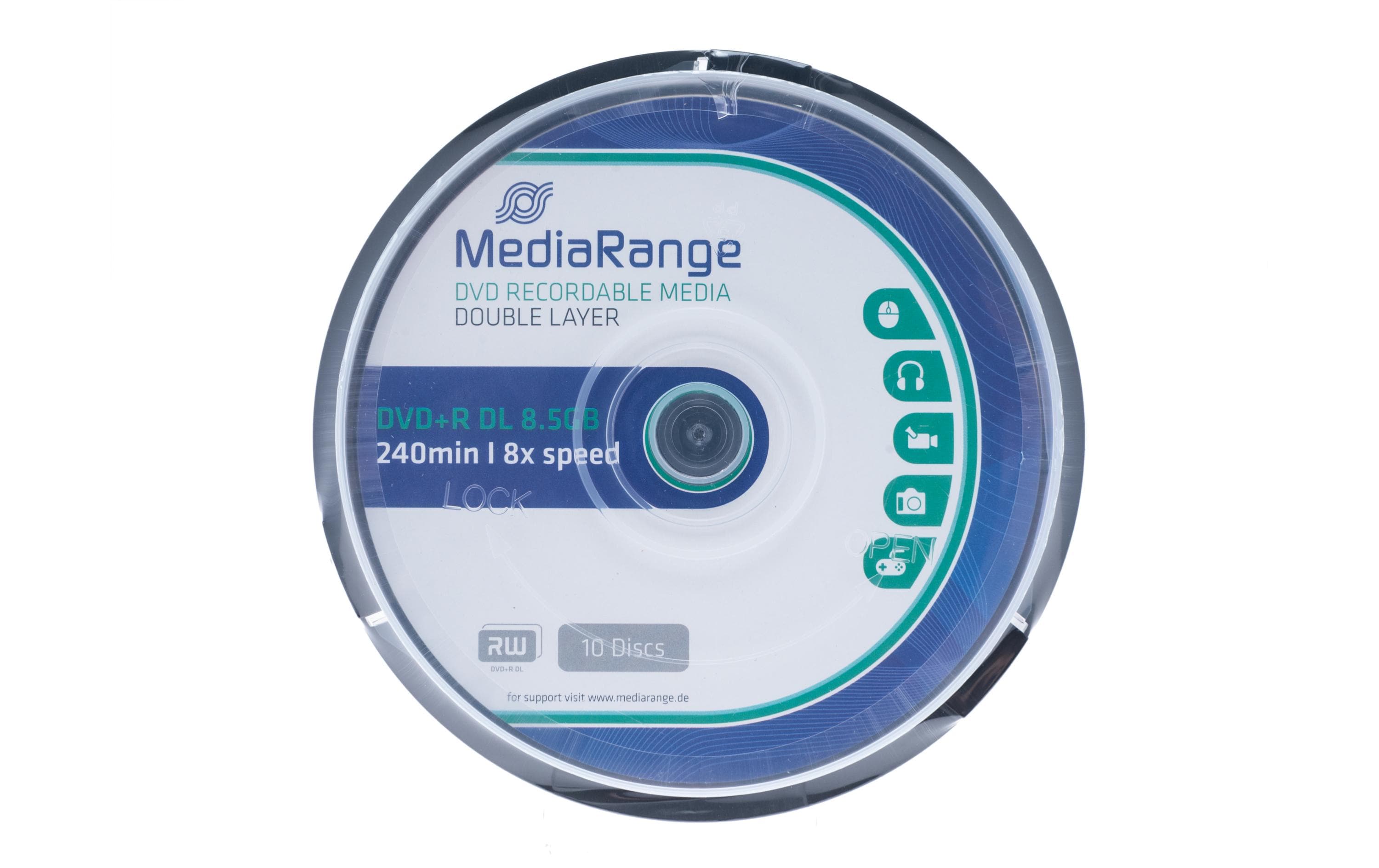 MediaRange DVD+R Medien 8.5 GB, Spindel (10 Stück)