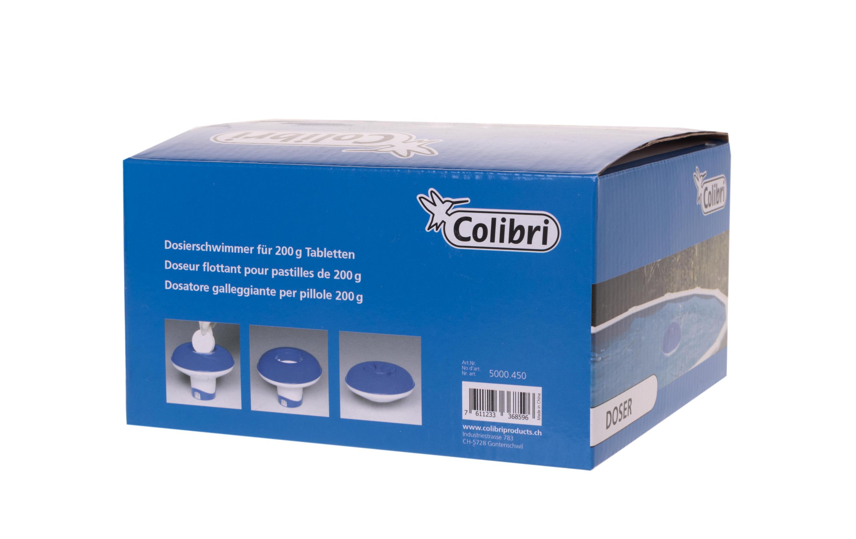 Colibri Chemikalienschwimmer für 200 g Tabletten Colibri Chemikalienschwimmer für 200 g Tabletten