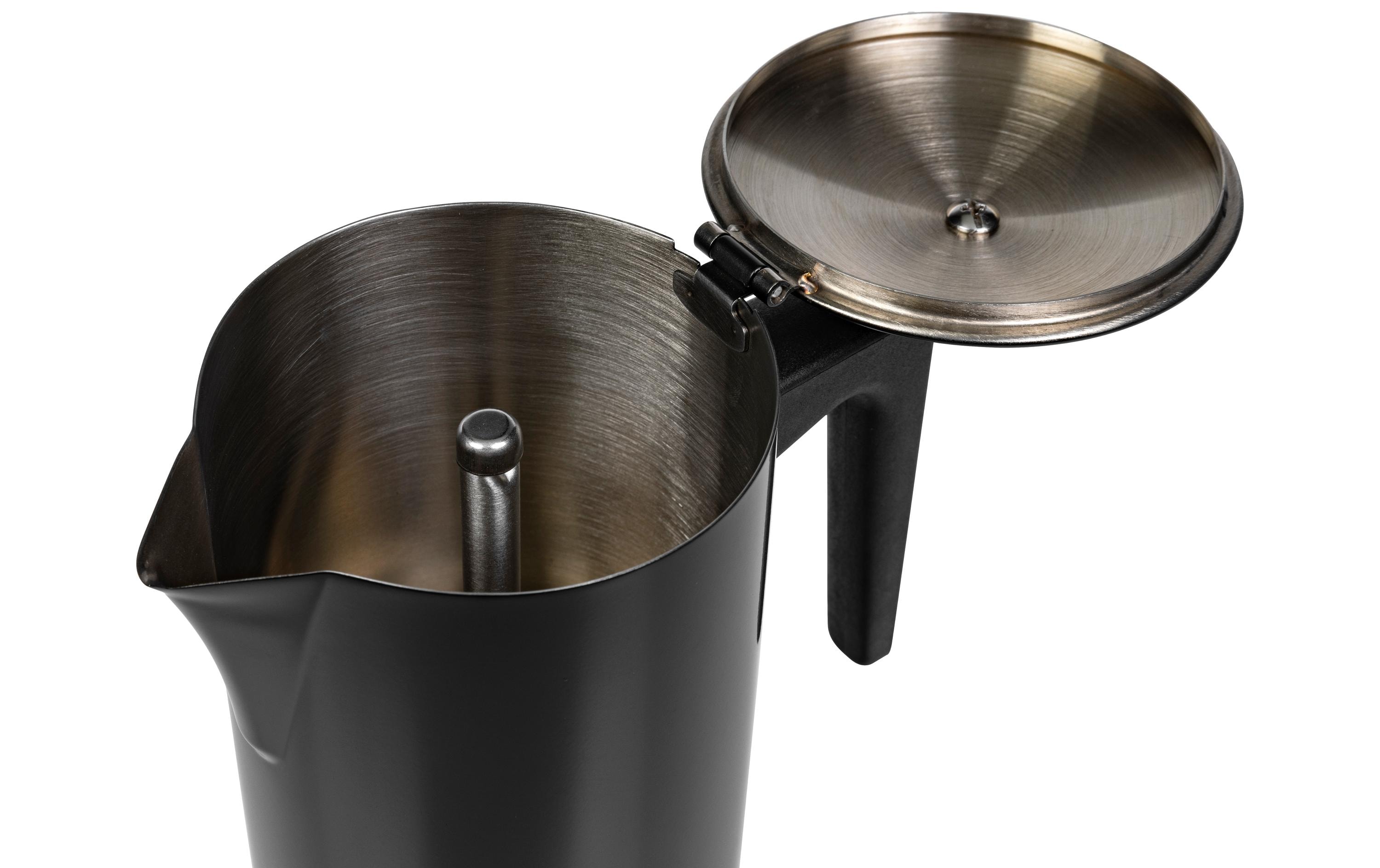 FURBER Espressokocher Chicchi 10 Tassen, Schwarz