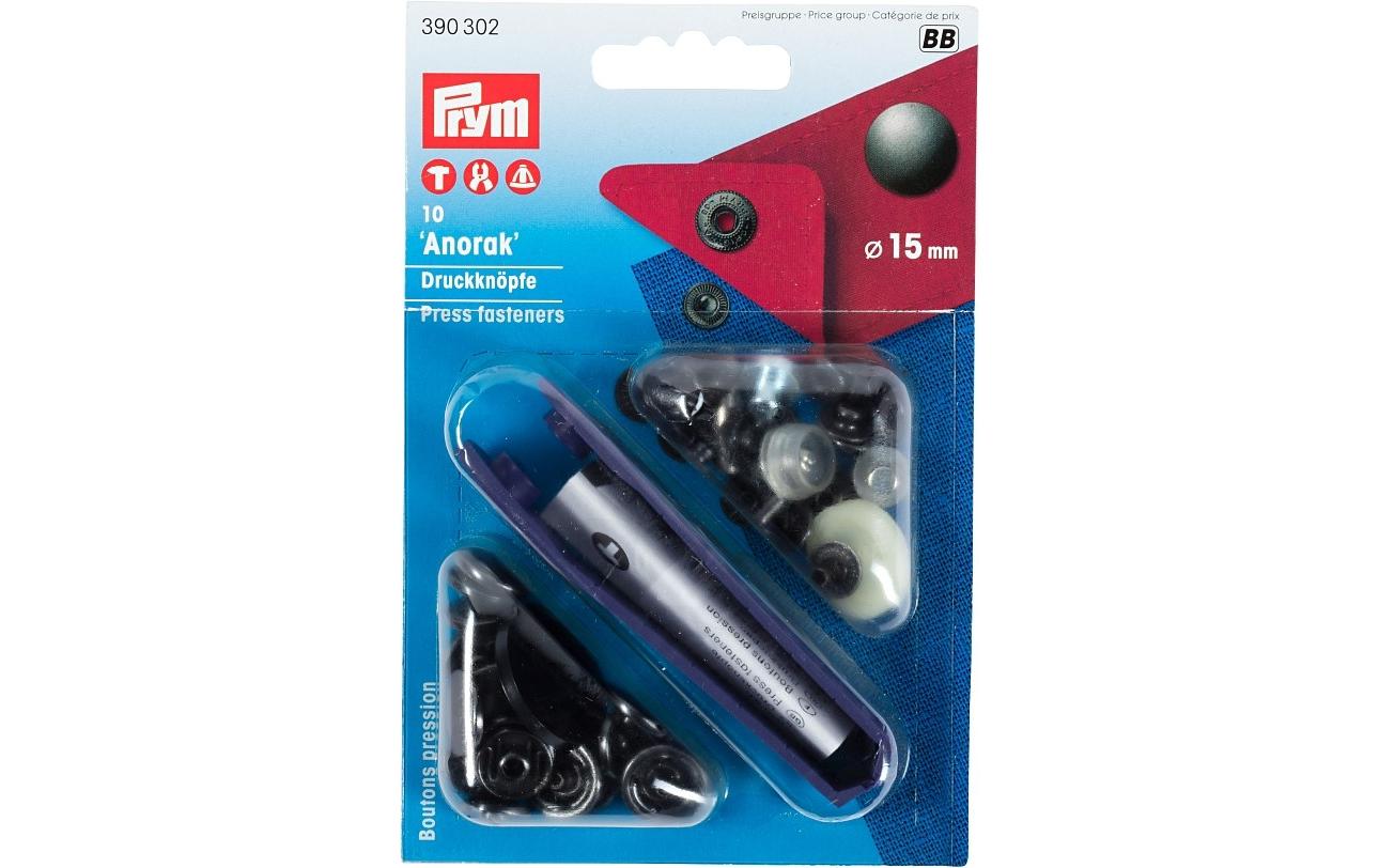 Prym Druckknöpfe Anorak 15 mm, 10 Stück