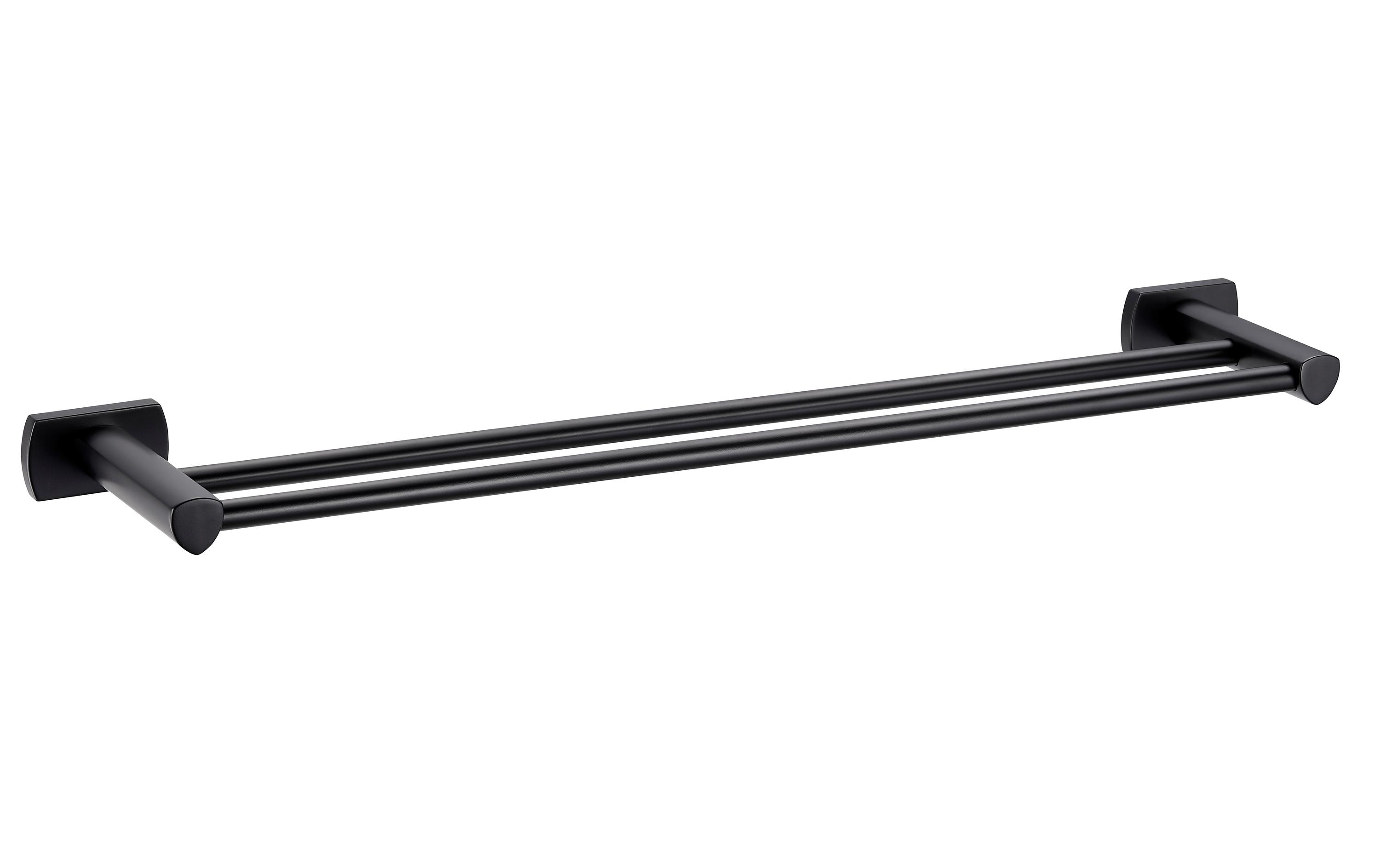BIASCA Handtuchhalter Doppelstange 68 cm, schwarz matt