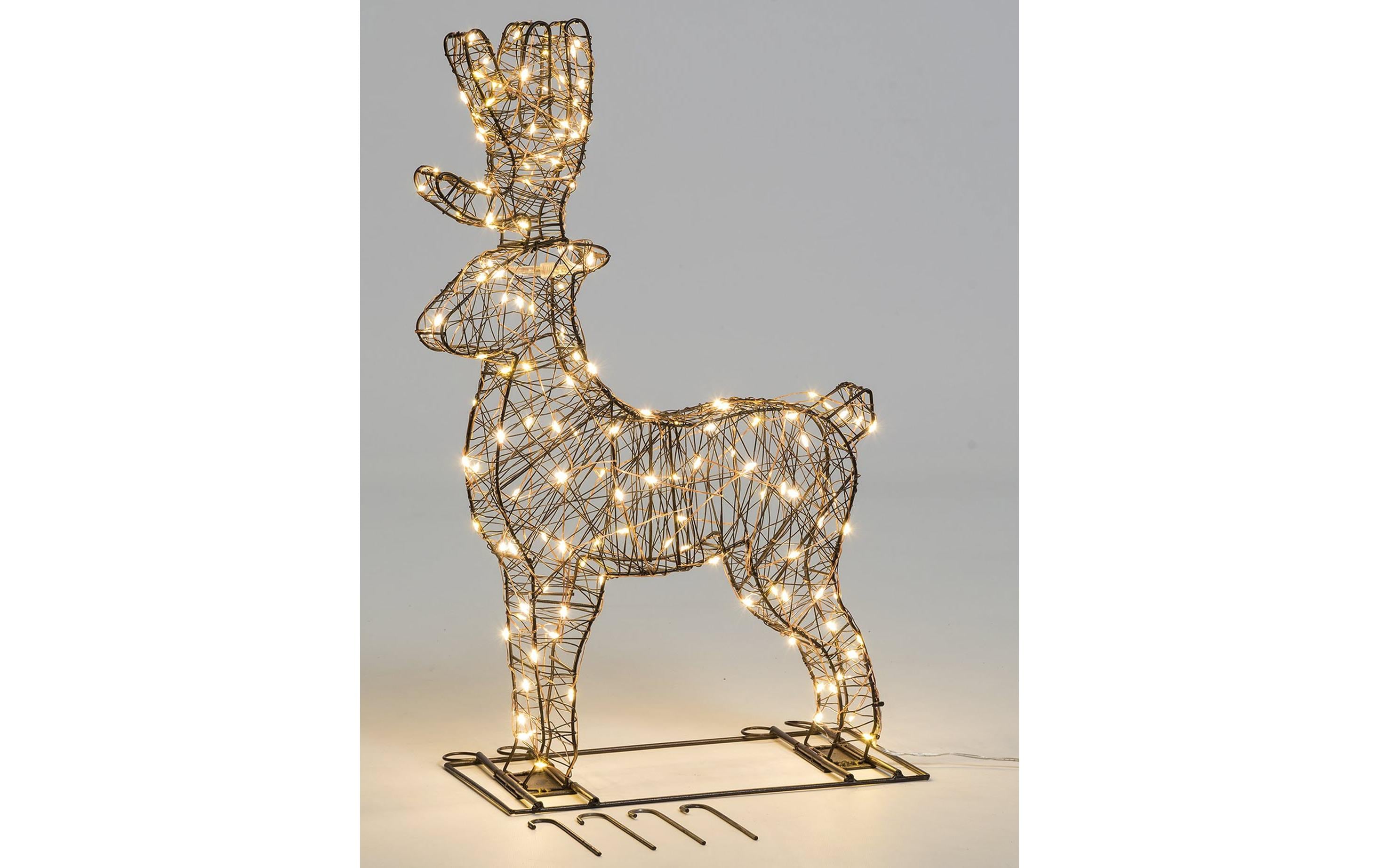 Star Trading LED-Figur 3D Rentier, 90 cm, Gold
