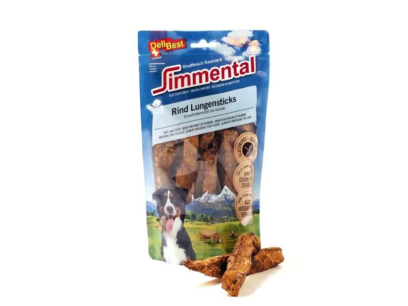 DeliBest Kausnack Simmental Rind Lungensticks, 120 g DeliBest Kausnack Simmental Rind Lungensticks, 120 g