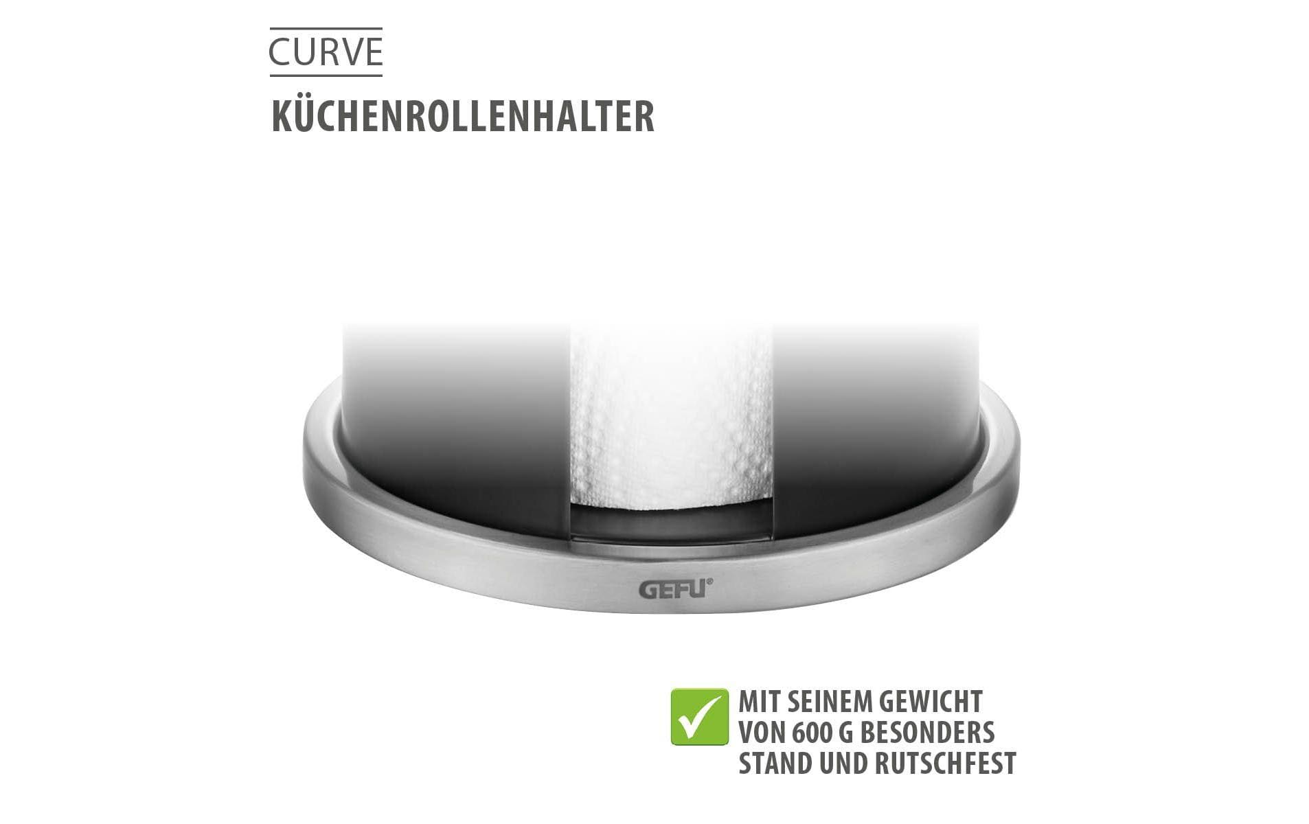 GEFU Küchenrollenhalter Curve Schwarz