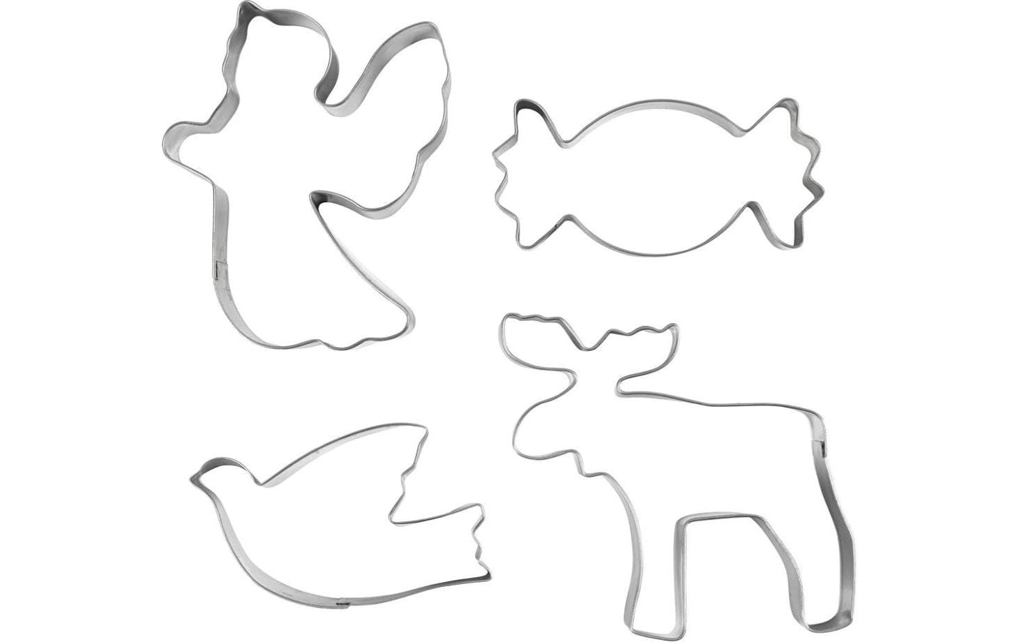 Creativ Company Guetzli-Ausstecher 4.5-9 cm, 4 Stück