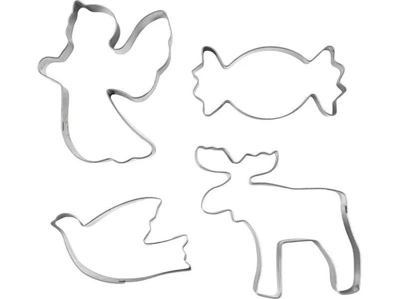 Creativ Company Guetzli-Ausstecher 4.5-9 cm, 4 Stück