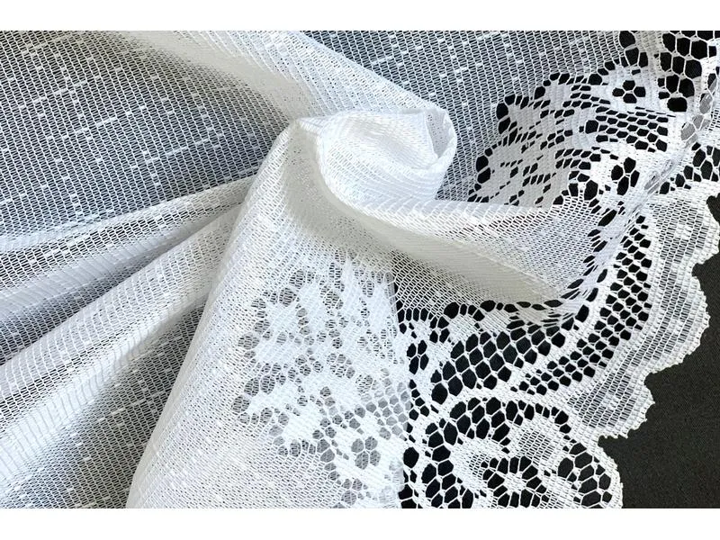 Hubatka Tagvorhang Vitrage Spitzen-Vitragen 95 cm x 130 cm, Weiss Hubatka Tagvorhang Vitrage Spitzen-Vitragen 95 cm x 130 cm, Weiss