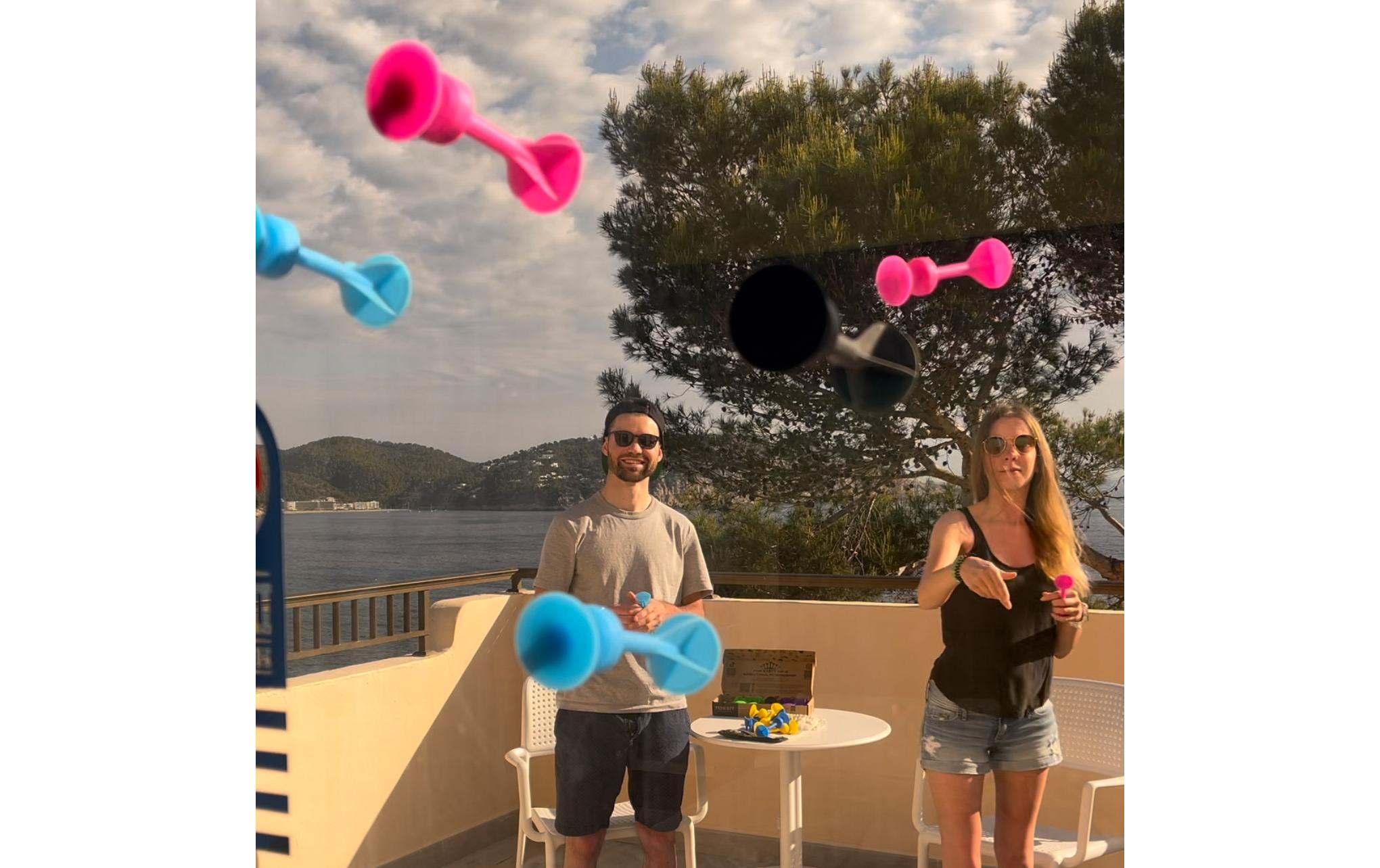 Tossit Saugnapf-Darts Blau / Gelb