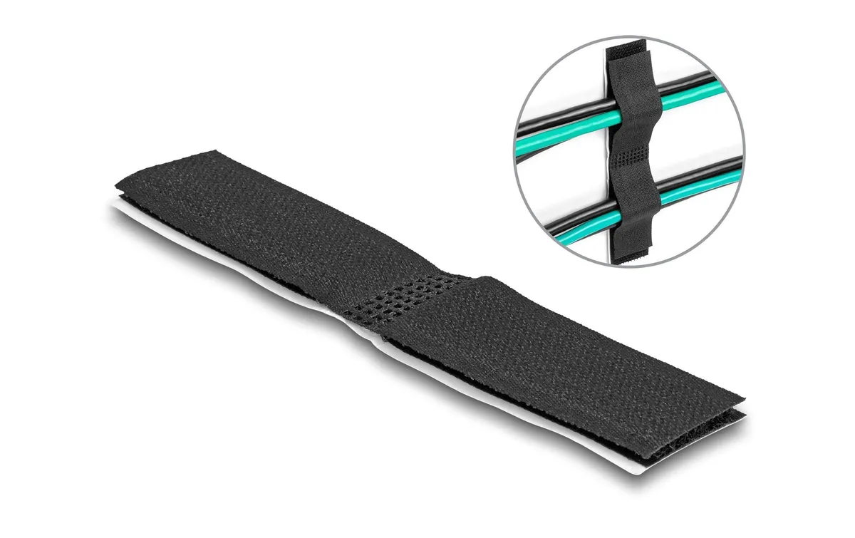 Delock Klettkabelbinder Schwarz 110 mm x 20 mm, 10 Stück Delock Klettkabelbinder Schwarz 110 mm x 20 mm, 10 Stück