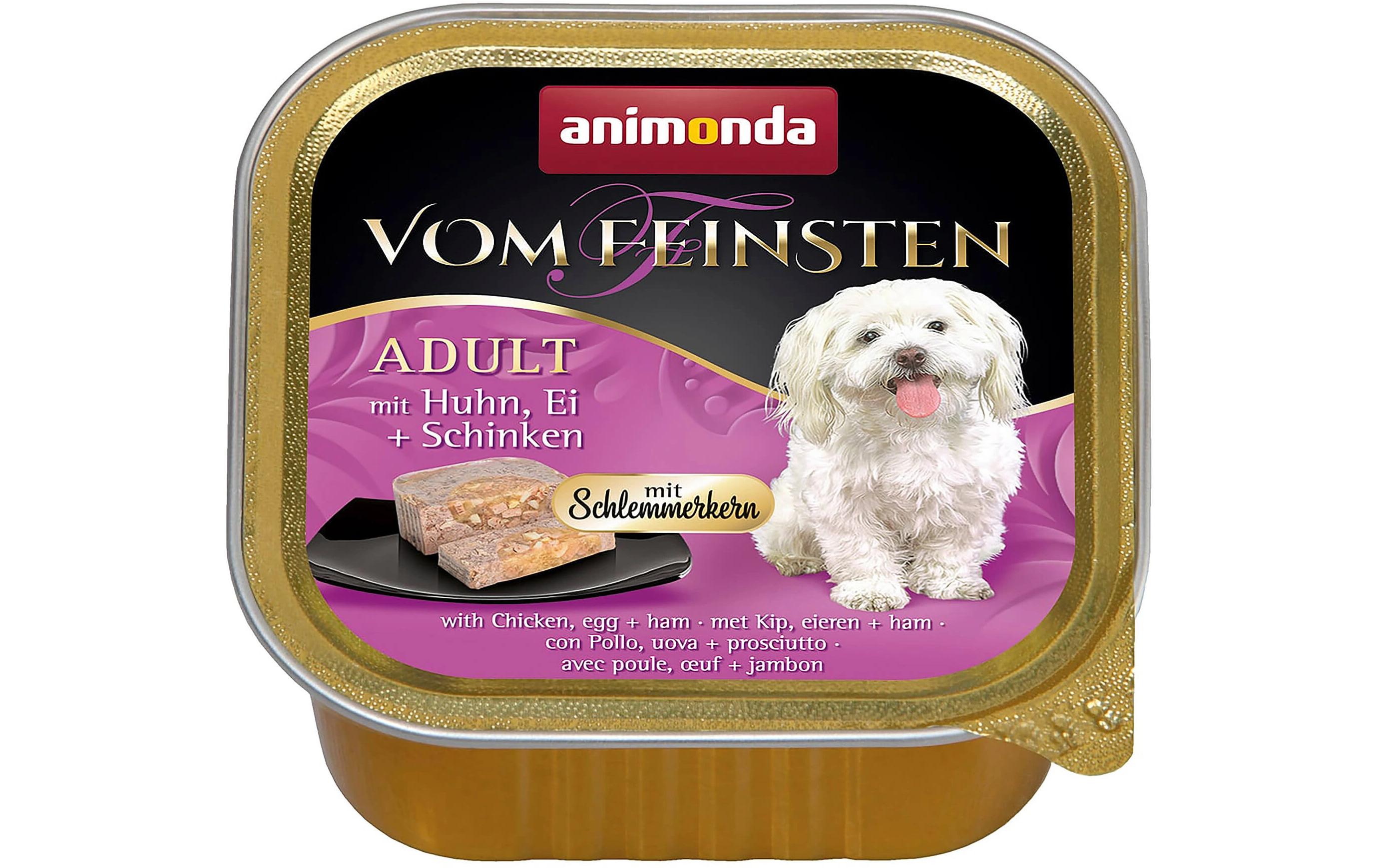 animonda Nassfutter Vom Feinsten, Schlemmerkern Huhn/Schinken 150g