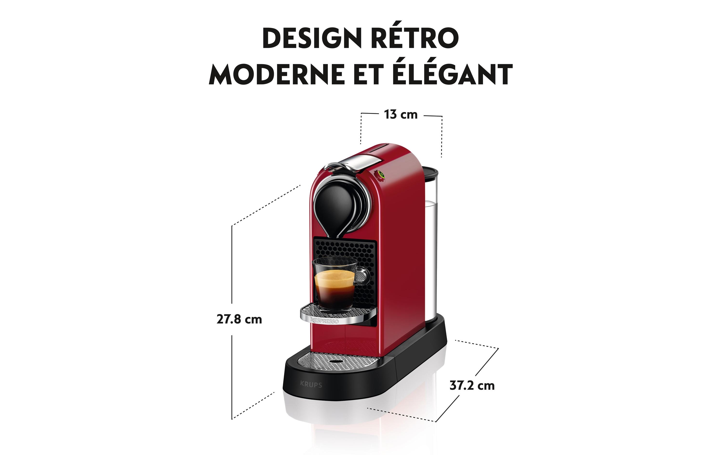 Krups Kaffeemaschine Nespresso CitiZ XN7415 Rot