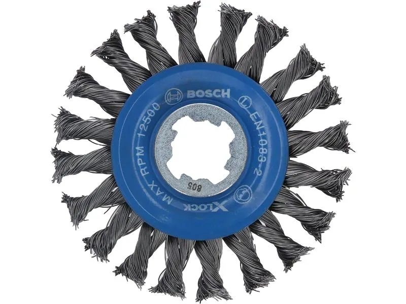 Bosch Professional Scheibenbürste X-LOCK 115 mm, gezopfter Stahldraht