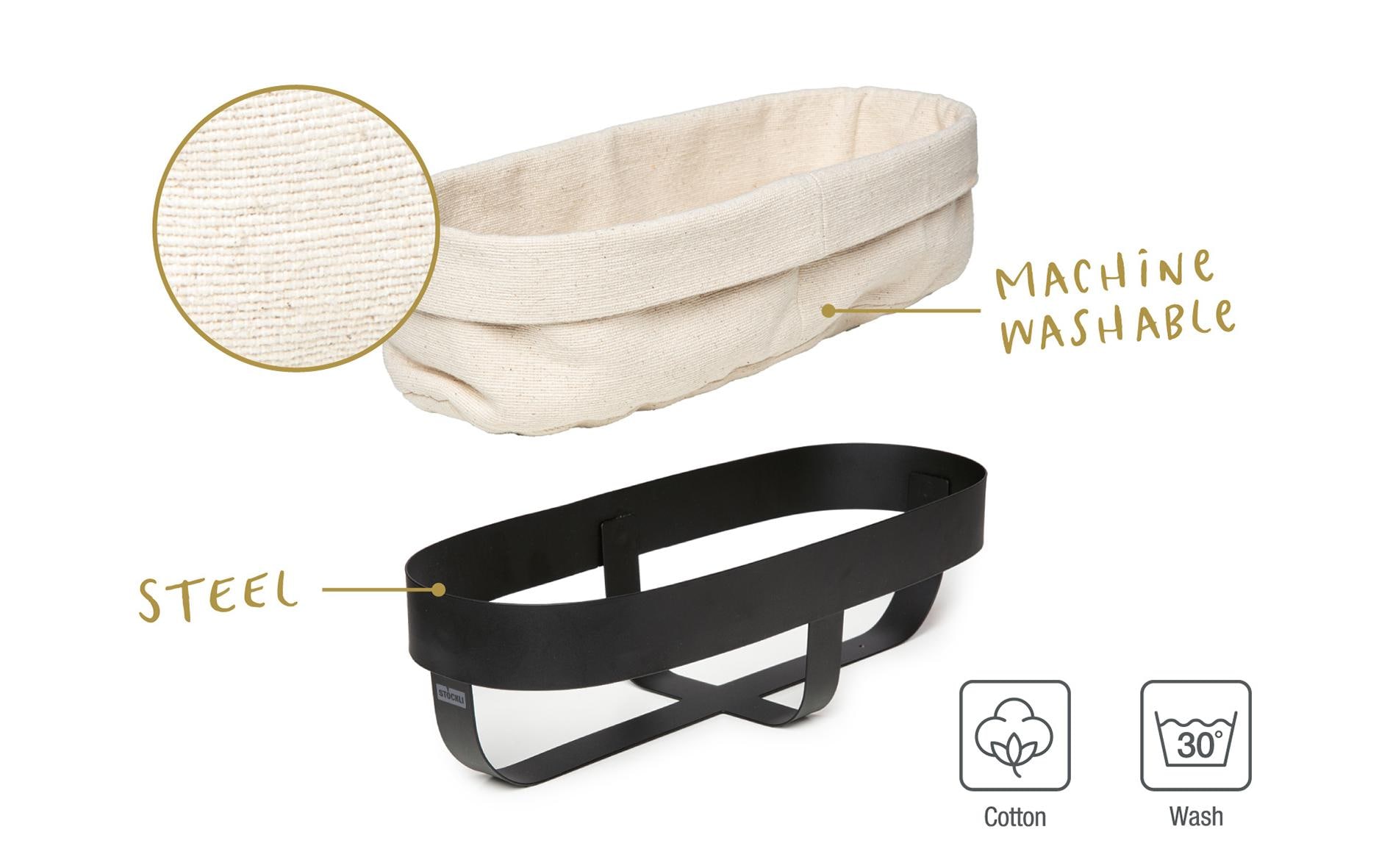 Stöckli Brotkorb Pilatus Beige/Schwarz