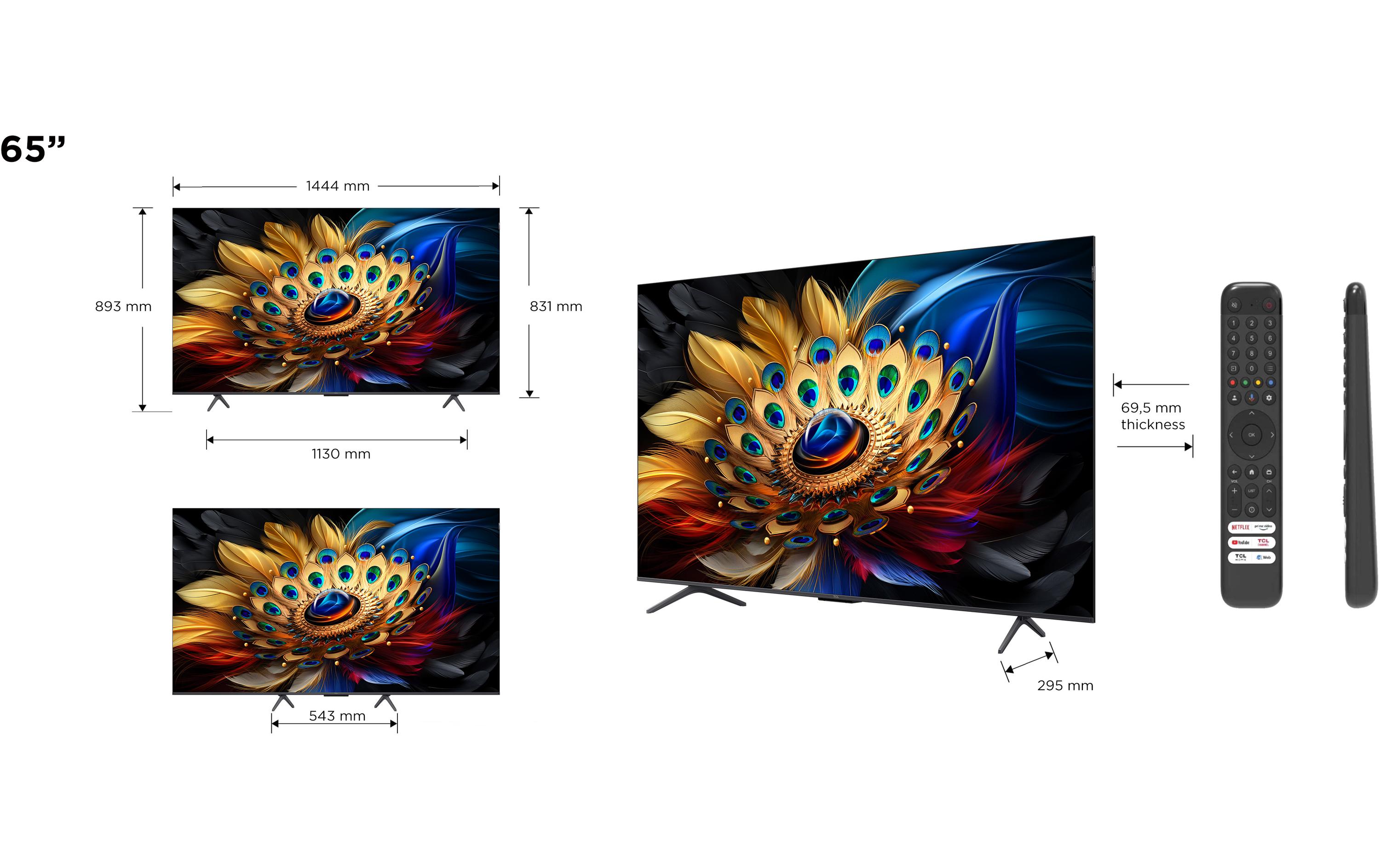 TCL TV 65C655 65, 3840 x 2160 (Ultra HD 4K), QLED