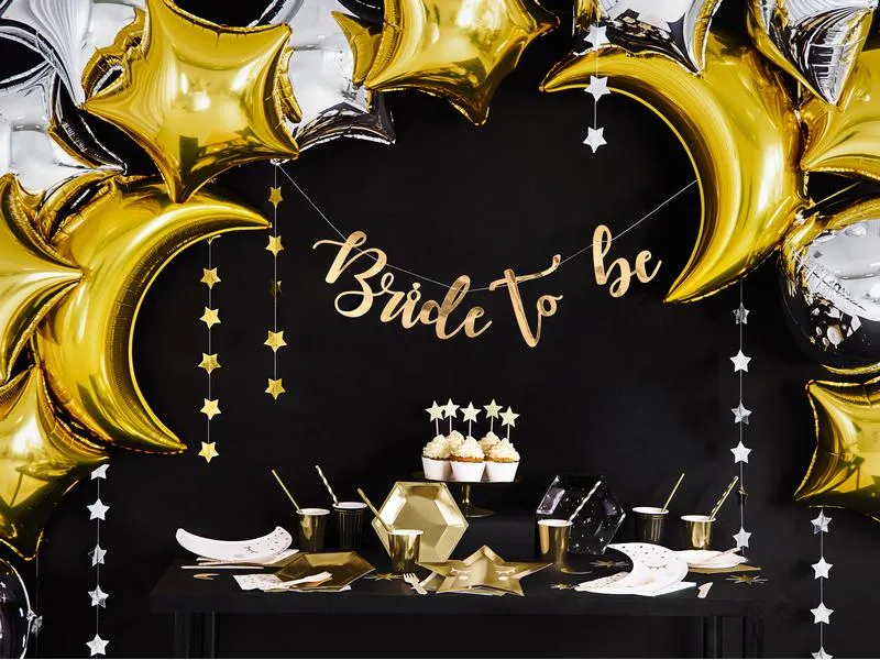 Partydeco Girlande Bride to be 80 x 19 cm, Gold Partydeco Girlande Bride to be 80 x 19 cm, Gold