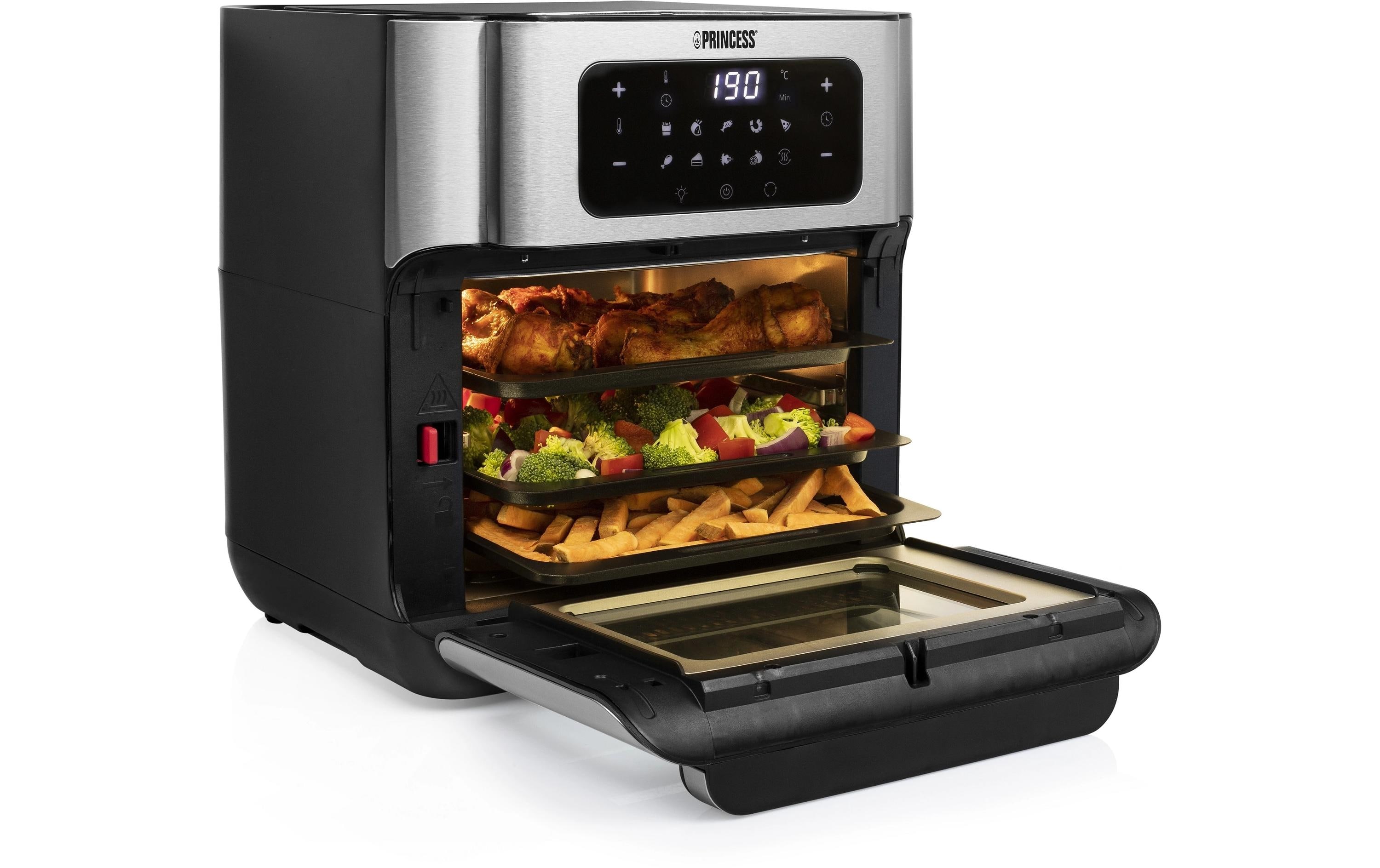 Princess Heissluftofen mit Frittierfunktion 10 l, Schwarz Princess Heissluftofen mit Frittierfunktion 10 l, Schwarz