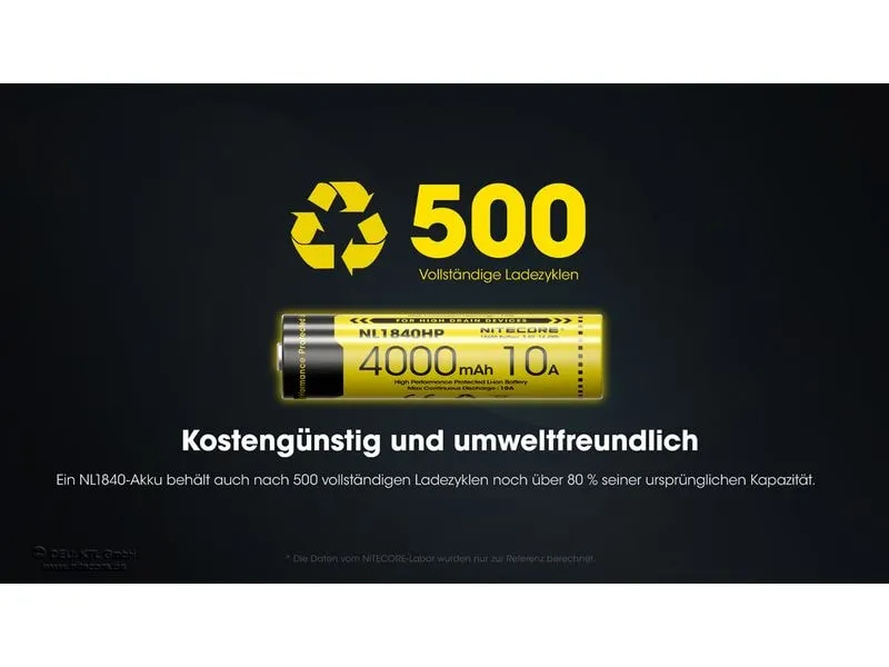 Nitecore Akku NL1840HP 4000 mAh