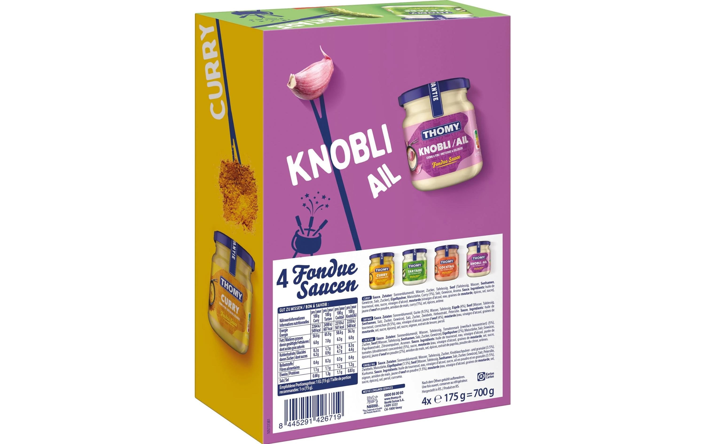 Thomy Fondue Sauce Quattropack 4x 175 g