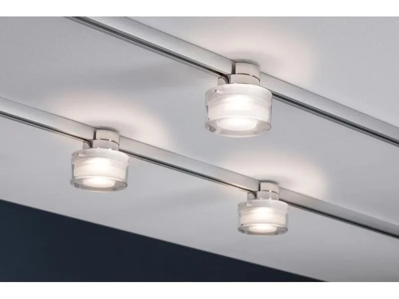 Paulmann LED Schienenspot URail Topa Dot, 5.2 W, 2700 K, Chrom/ Klar