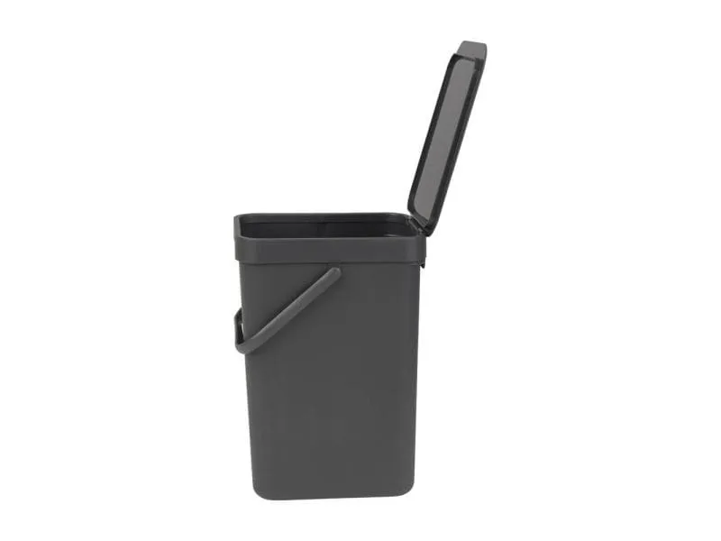 Brabantia Recyclingbehälter Sort & Go 12 l, Dunkelgrau Brabantia Recyclingbehälter Sort & Go 12 l, Dunkelgrau