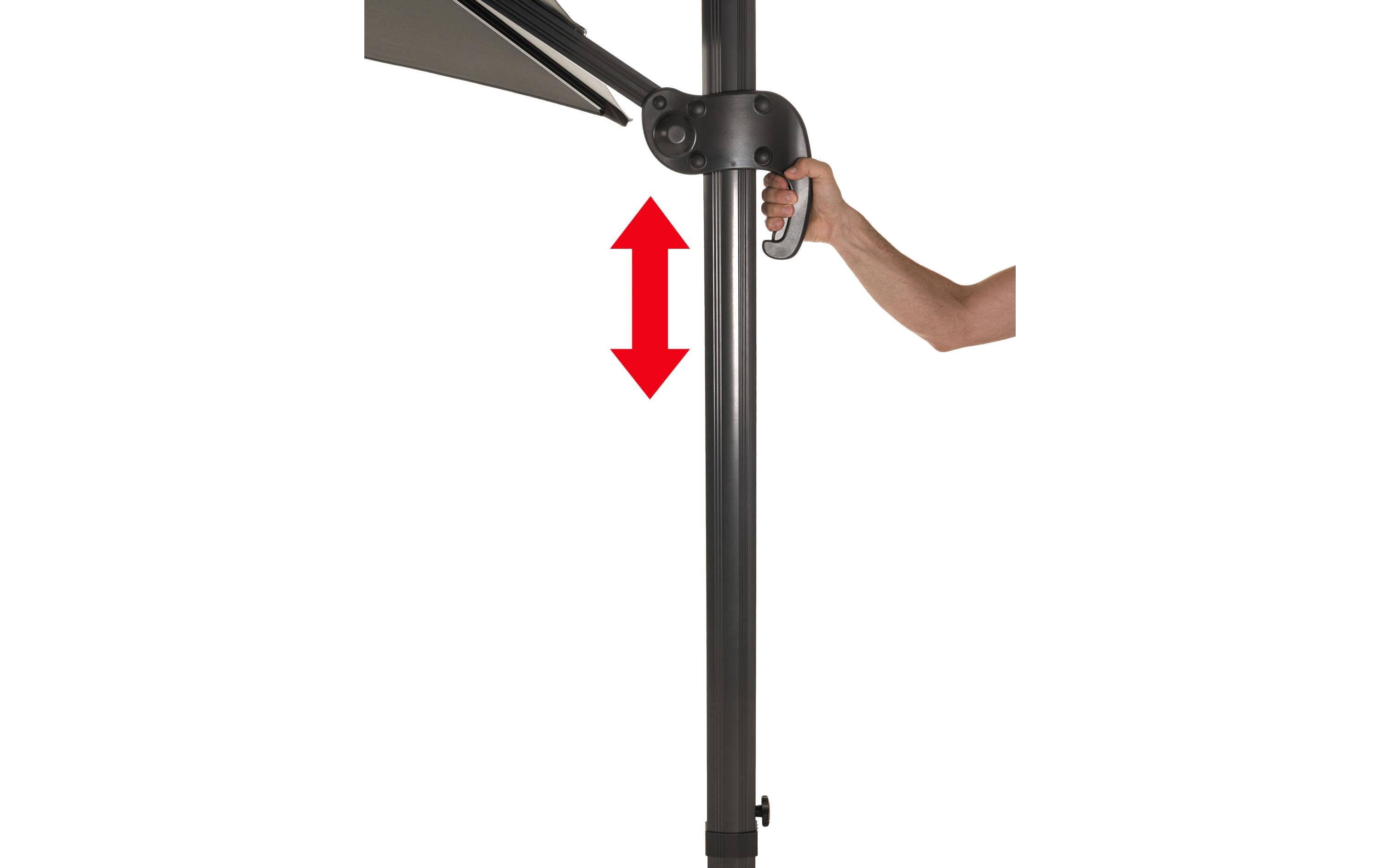 COCON Sonnenschirm TR-031, 300 x 300 cm, hängend, Grau