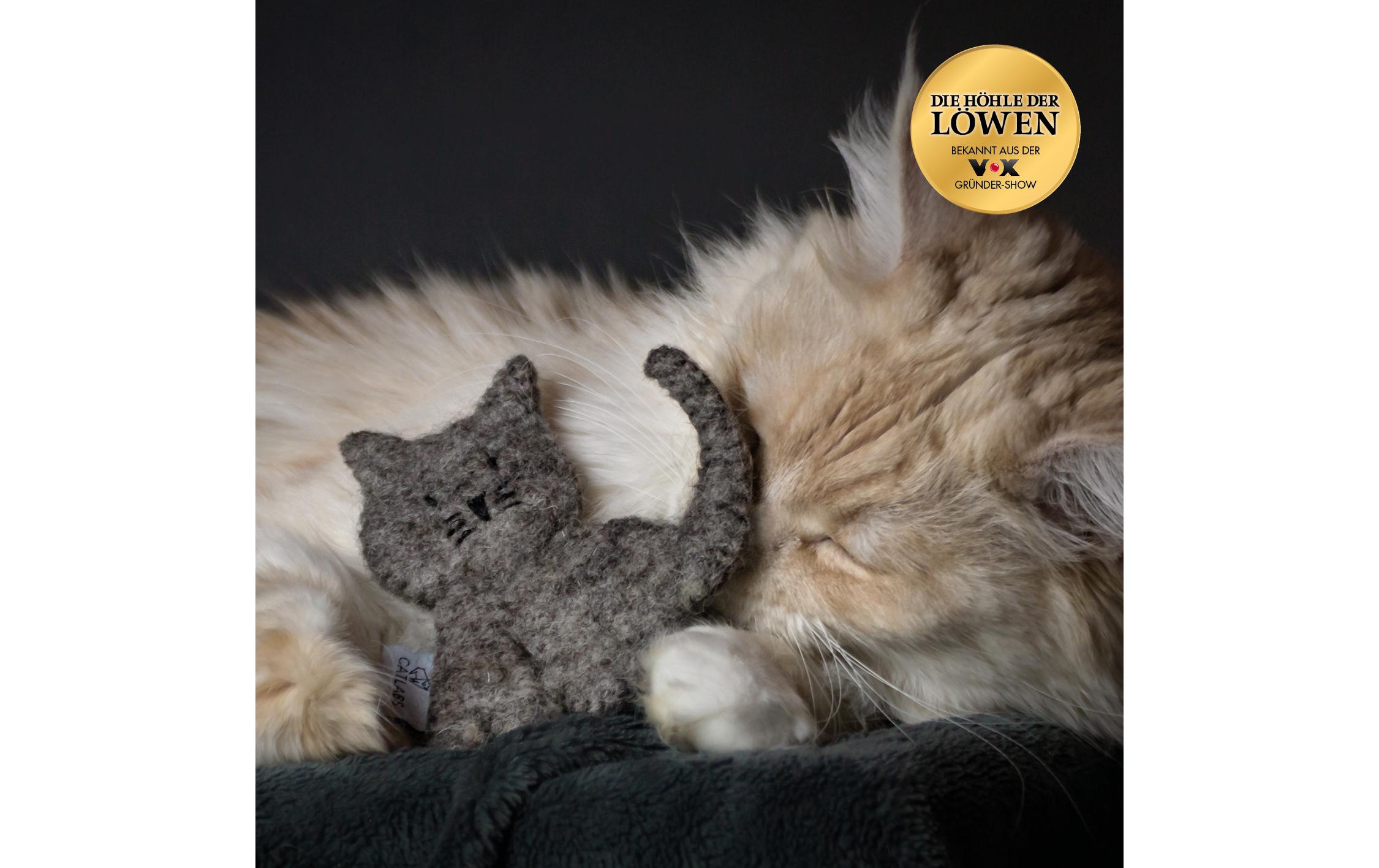 Catlabs Katzen-Spielzeug Kuschelige Katze mit Katzenminze