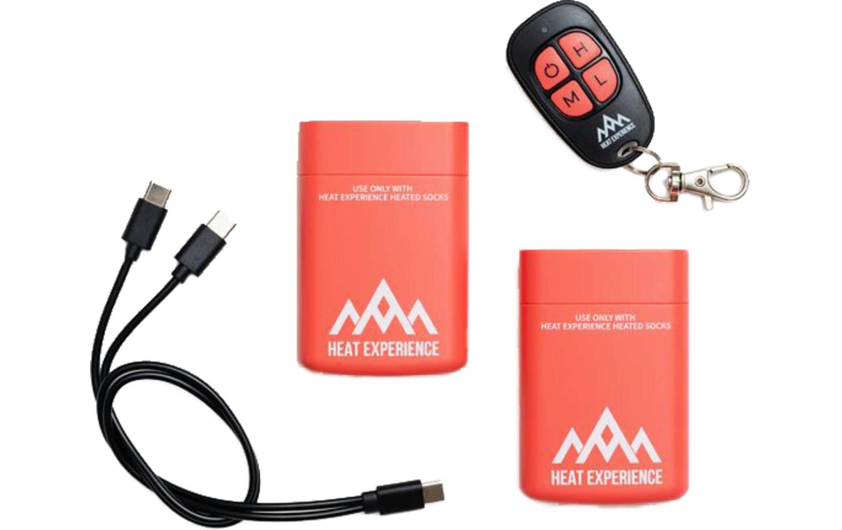 Heat Experience Beheizbare technische Socken mit Batterien - Rot/Schwarz S