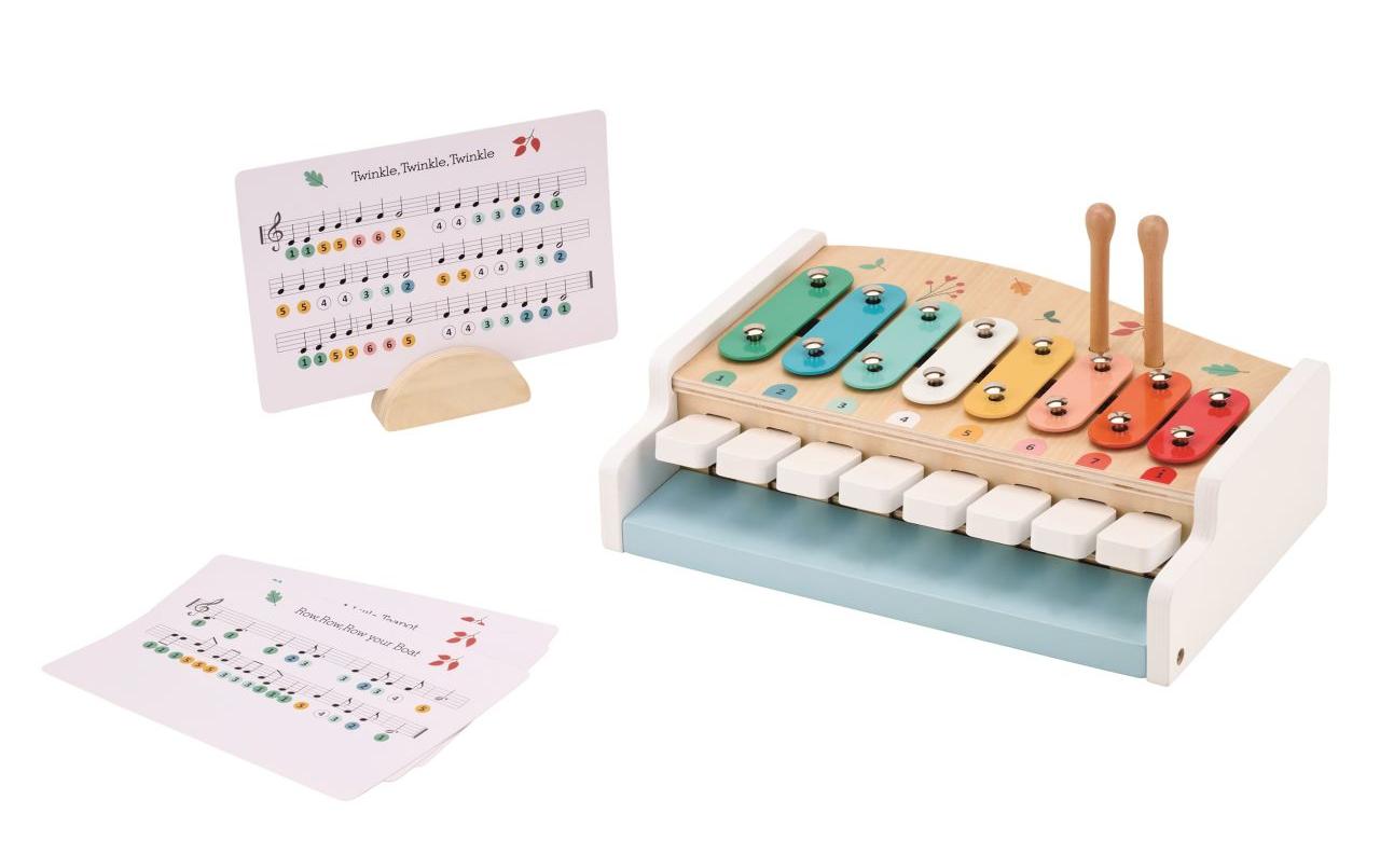 Spielba Holzspielwaren Piano und Xylophon 2 in 1