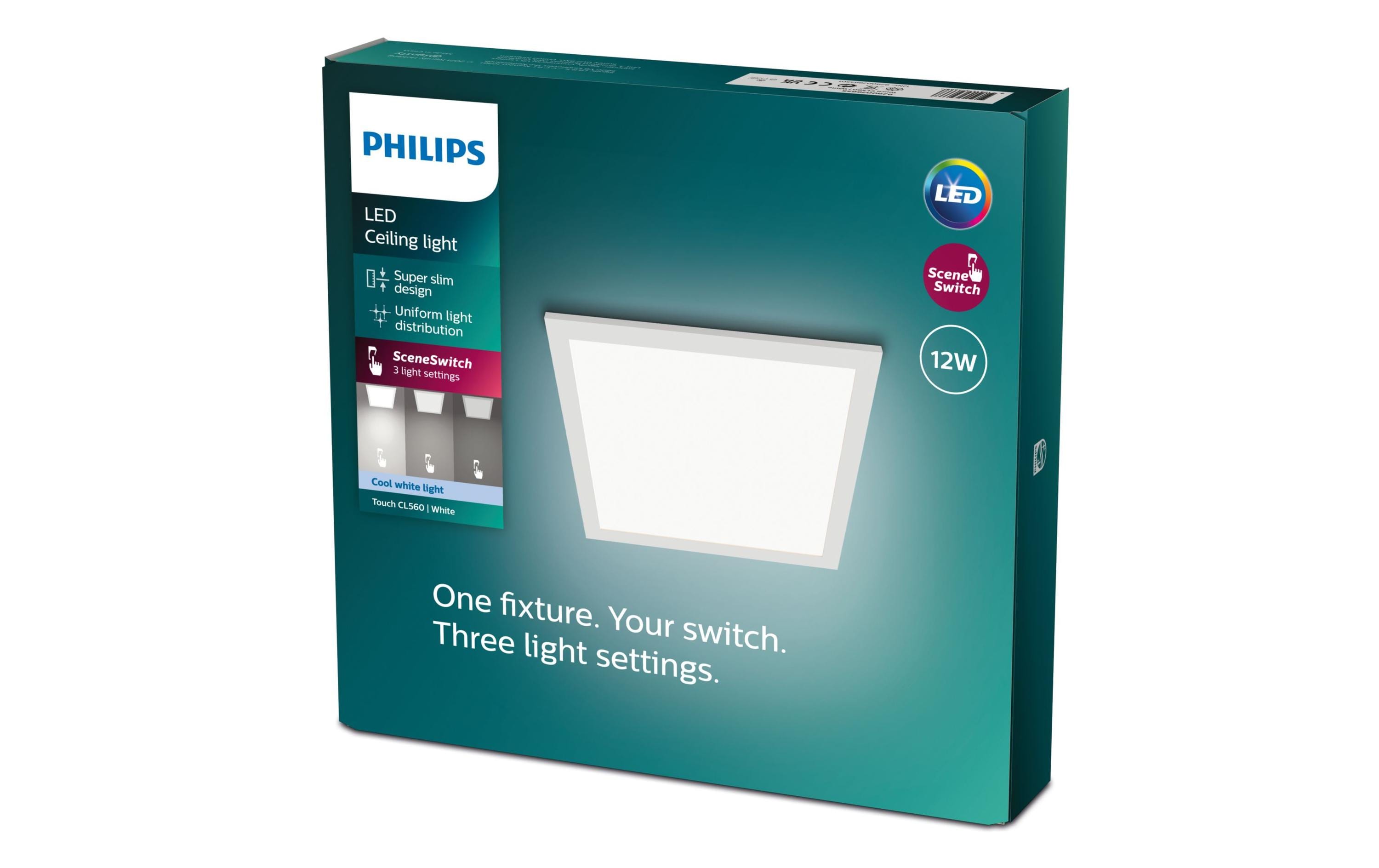 Philips Deckenleuchte Touch SceneSwitch 12 W, 4000 K, Weiss