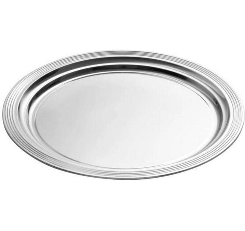 APS Servierplatte Classic 35 x 1.5 cm, Silber