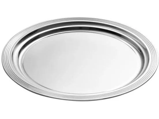APS Servierplatte Classic 35 x 1.5 cm, Silber
