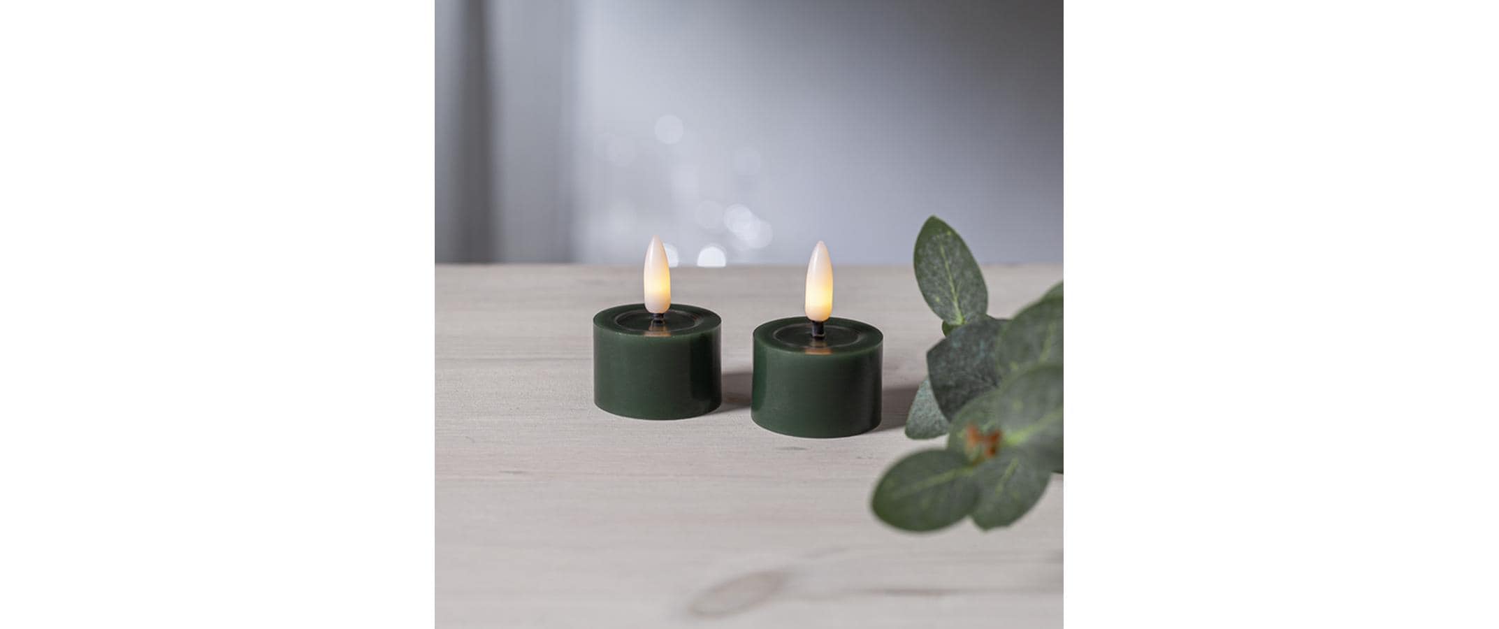 Star Trading LED Teelichter Set 2 Pack Flow 5 cm, Grün
