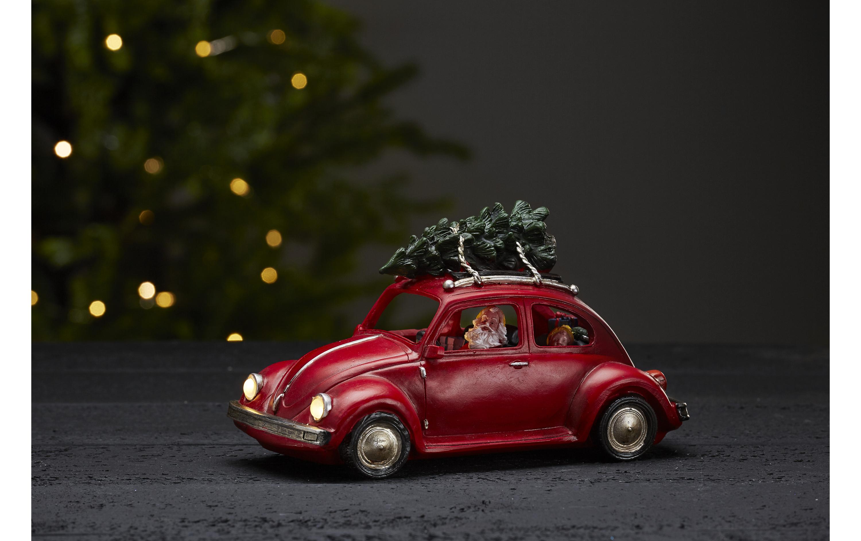 Star Trading Nikolaus im VW-Käfer 3 LED, 25.5 cm, indoor