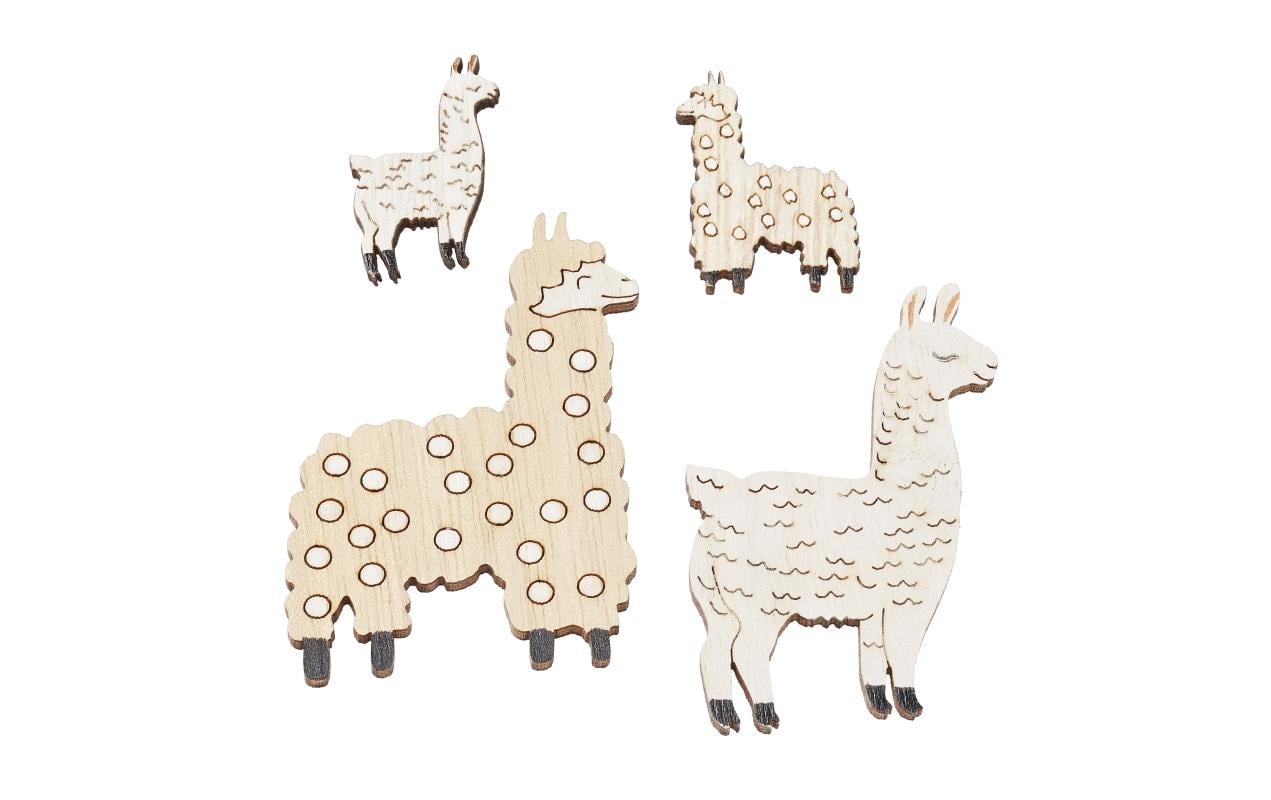 HobbyFun Streudeko Lama 4 Stück