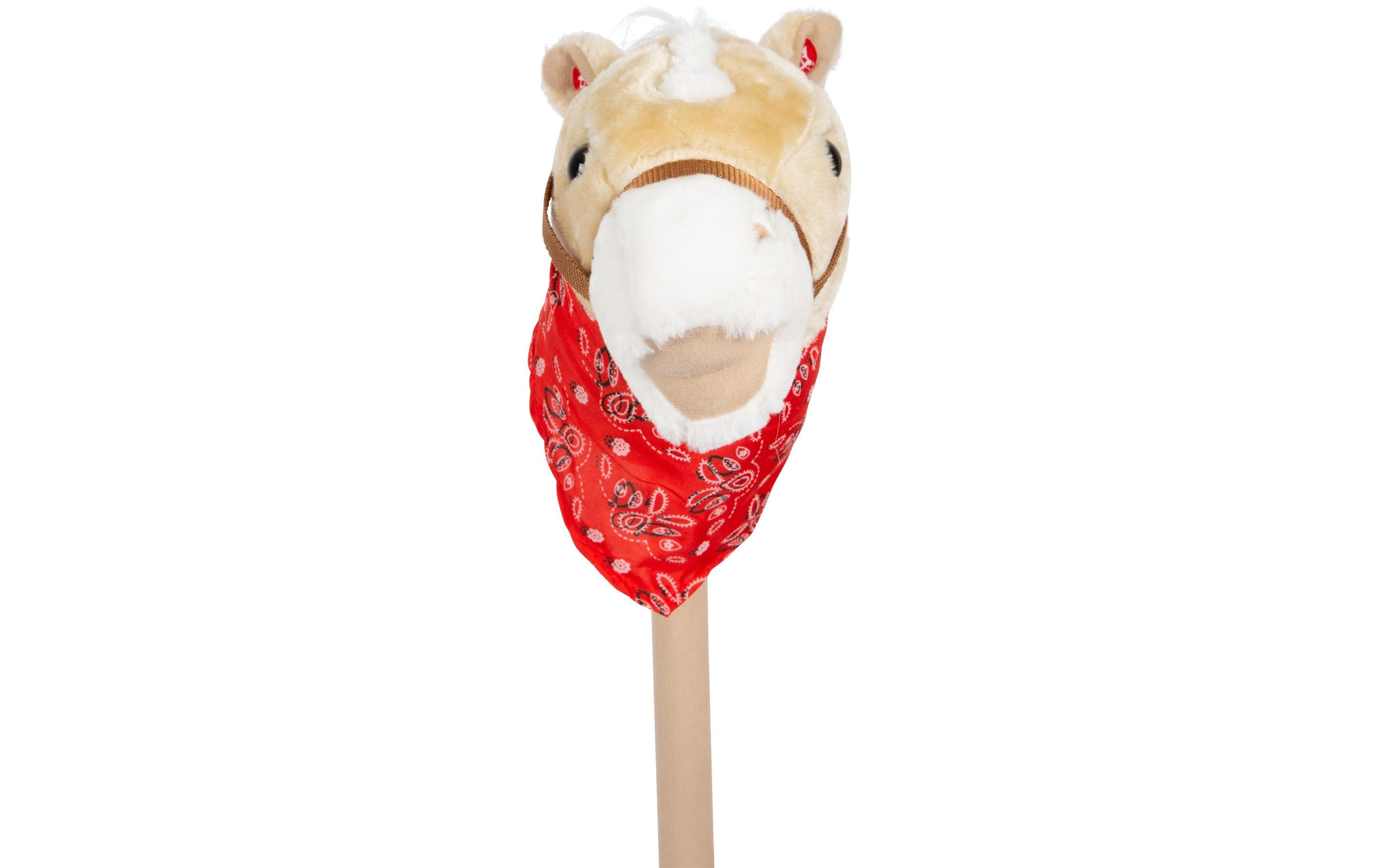 small foot Steckenpferd «Rocky» Beige/Nature/Rot