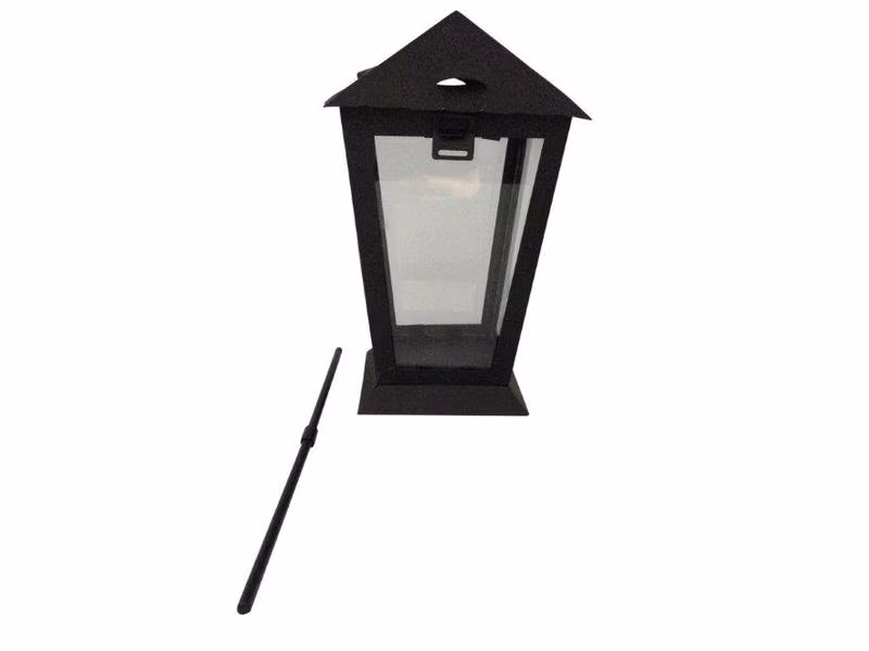 Dameco Grablaterne mit Erdspiess 14 x 25 cm, Schwarz