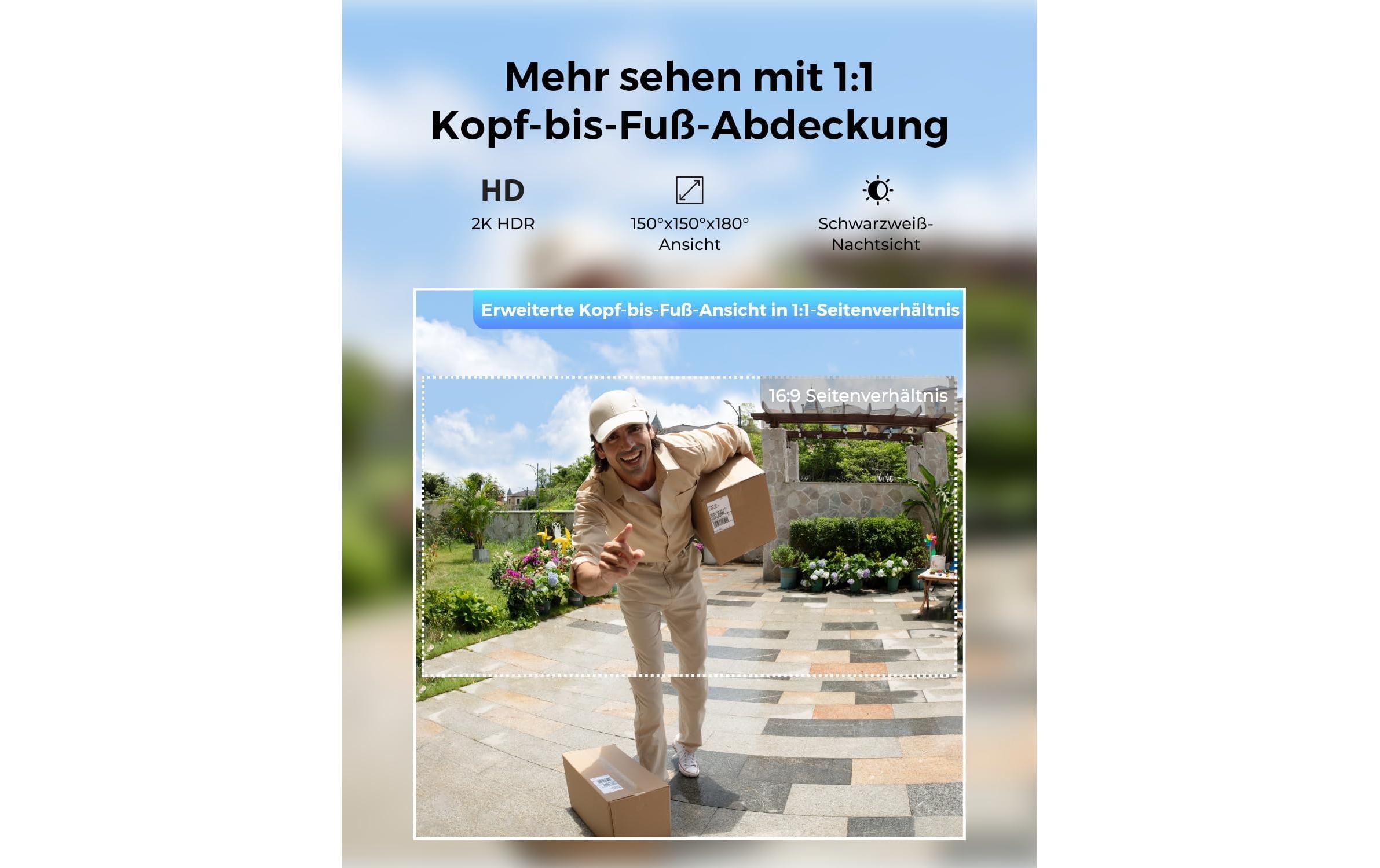 Reolink IP Türstation D340B 2K+ Battery Doorbell Chime + 64 GB SD
