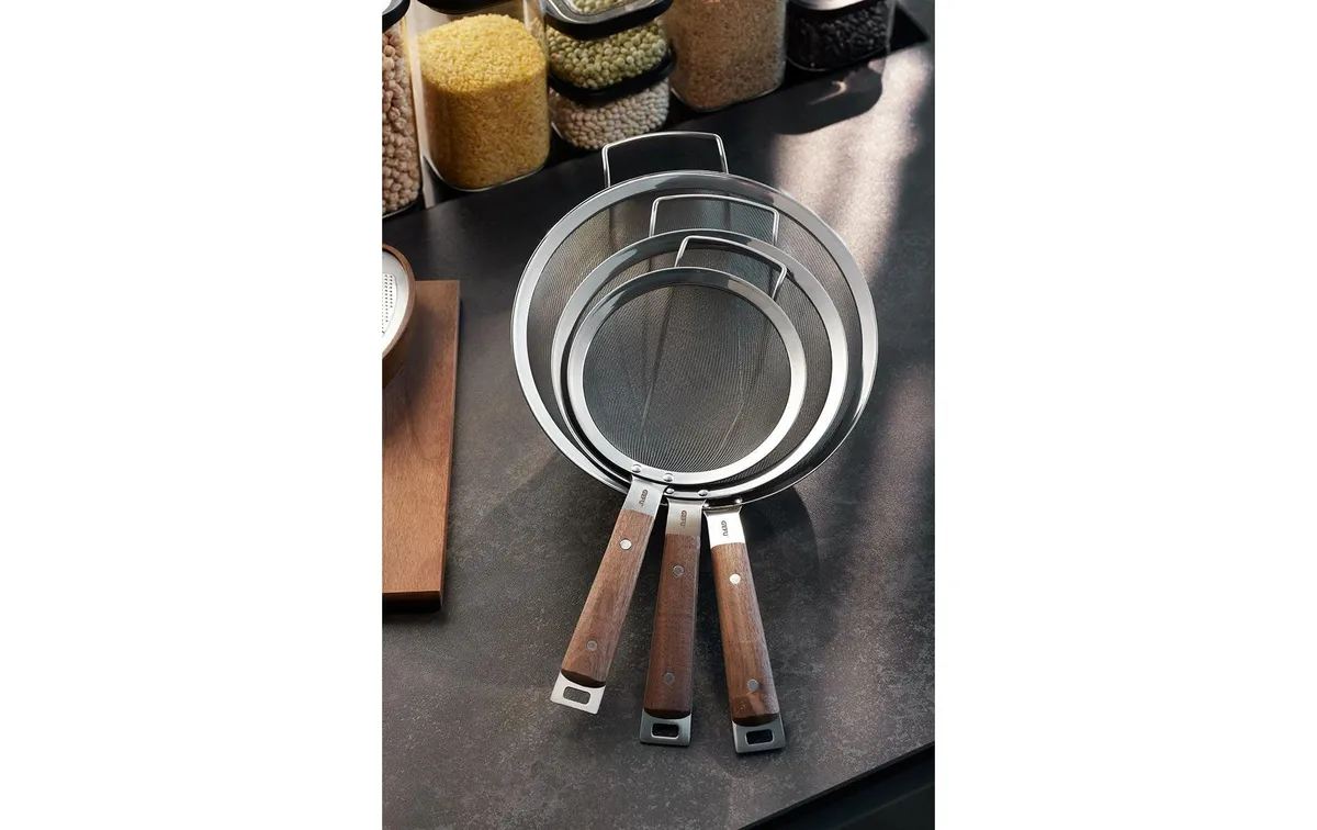 GEFU Abtropfsieb Passo 16 cm, Silber/Braun GEFU Abtropfsieb Passo 16 cm, Silber/Braun